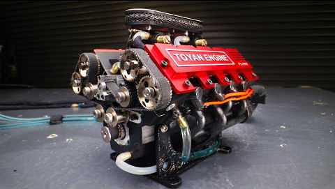 Watch This Awesome DIY Miniature V8 Engine Rev To 10,500RPM