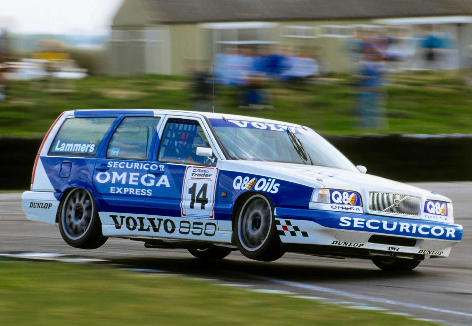 Jan Lammers racing his Volvo 850 T5 in the British Touring Car Championship