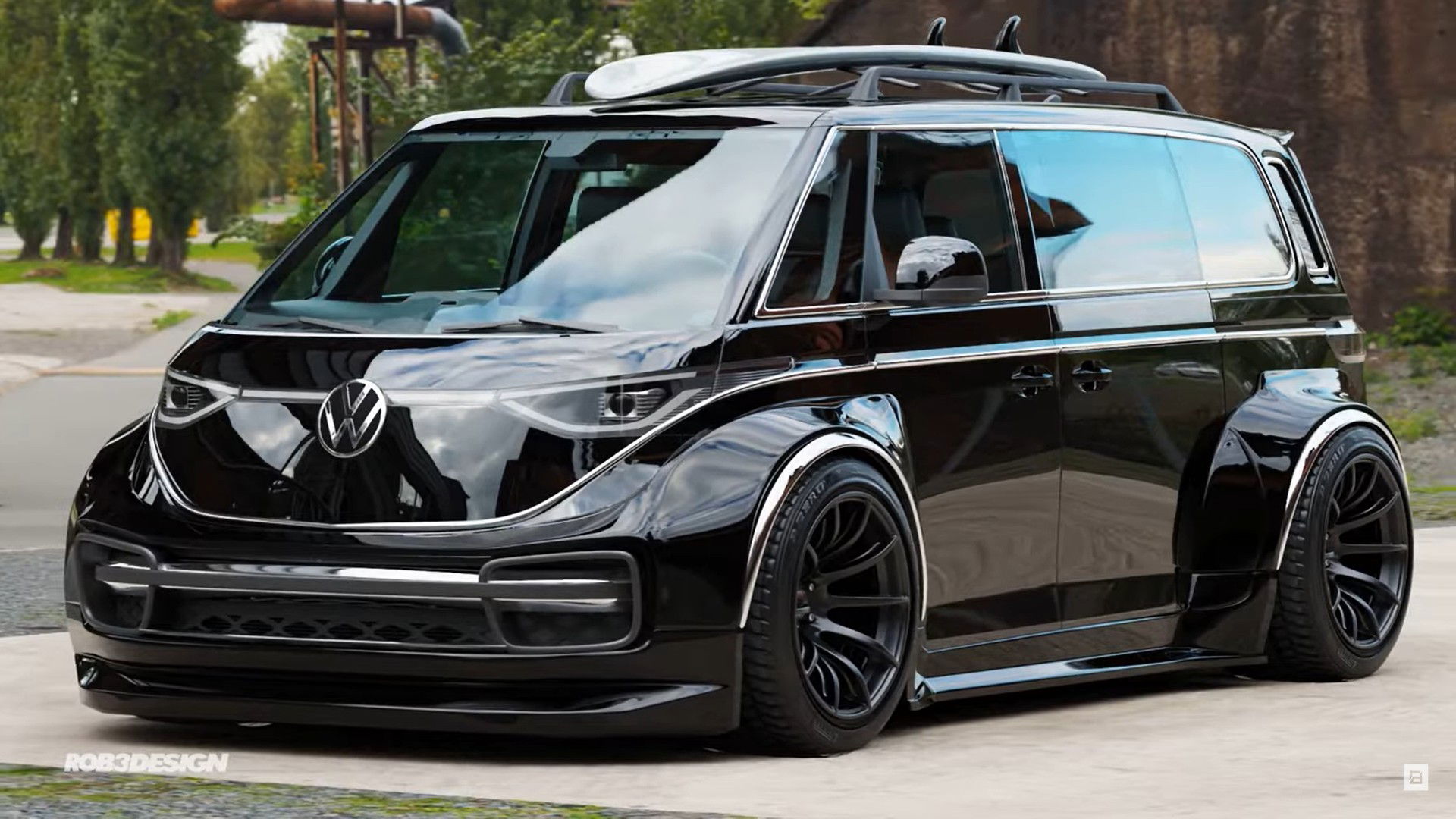 VW ID Buzz Concept (Image via Rob3rt Design YouTube)