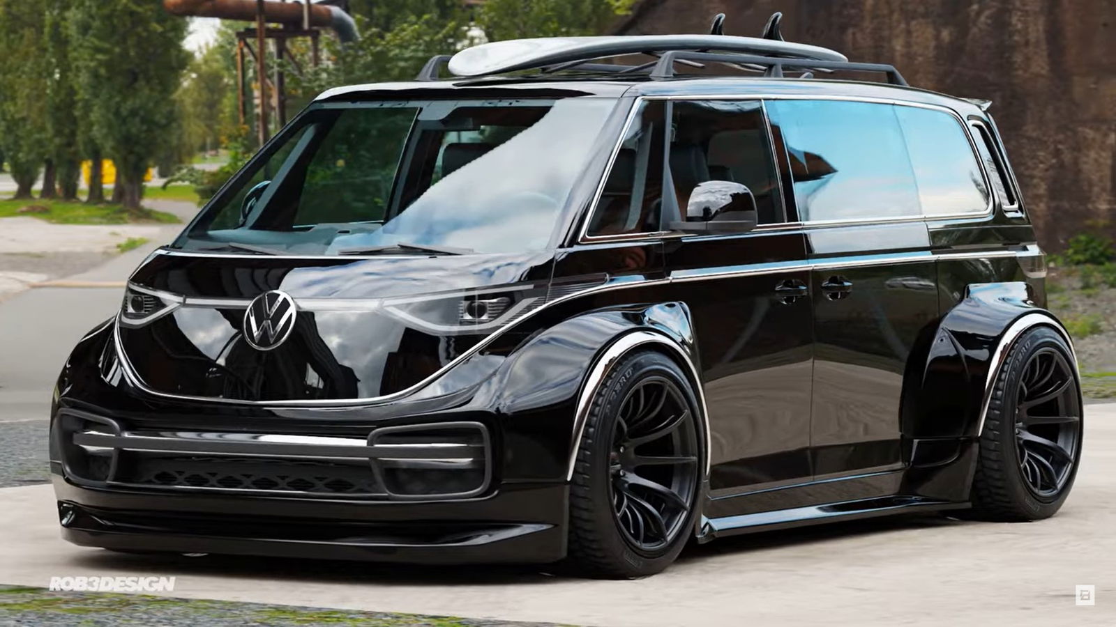 VW ID Buzz Concept (Image via Rob3rt Design YouTube)
