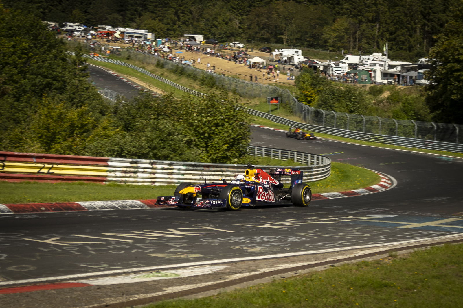 Watch Vettel Belt Around The 'Ring In A V8 F1 Car On E-Fuels