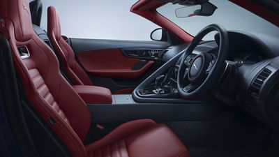 Oulton Blue versions gets this Mars Red and Ebony. Crystal Grey swaps the red for Navy blue.
