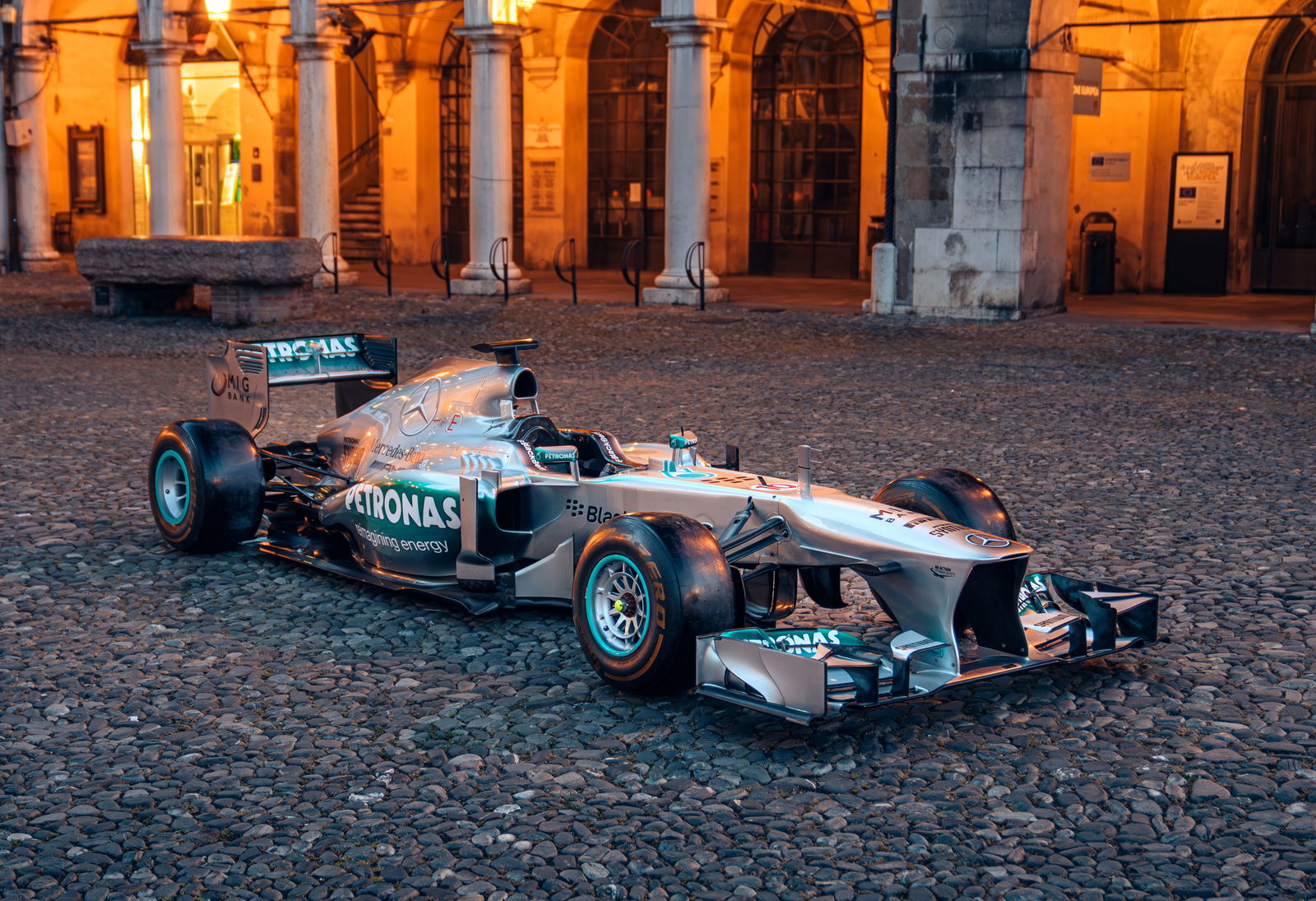 The 2013 Hungarian Grand Prix-winning Mercedes W04 - front