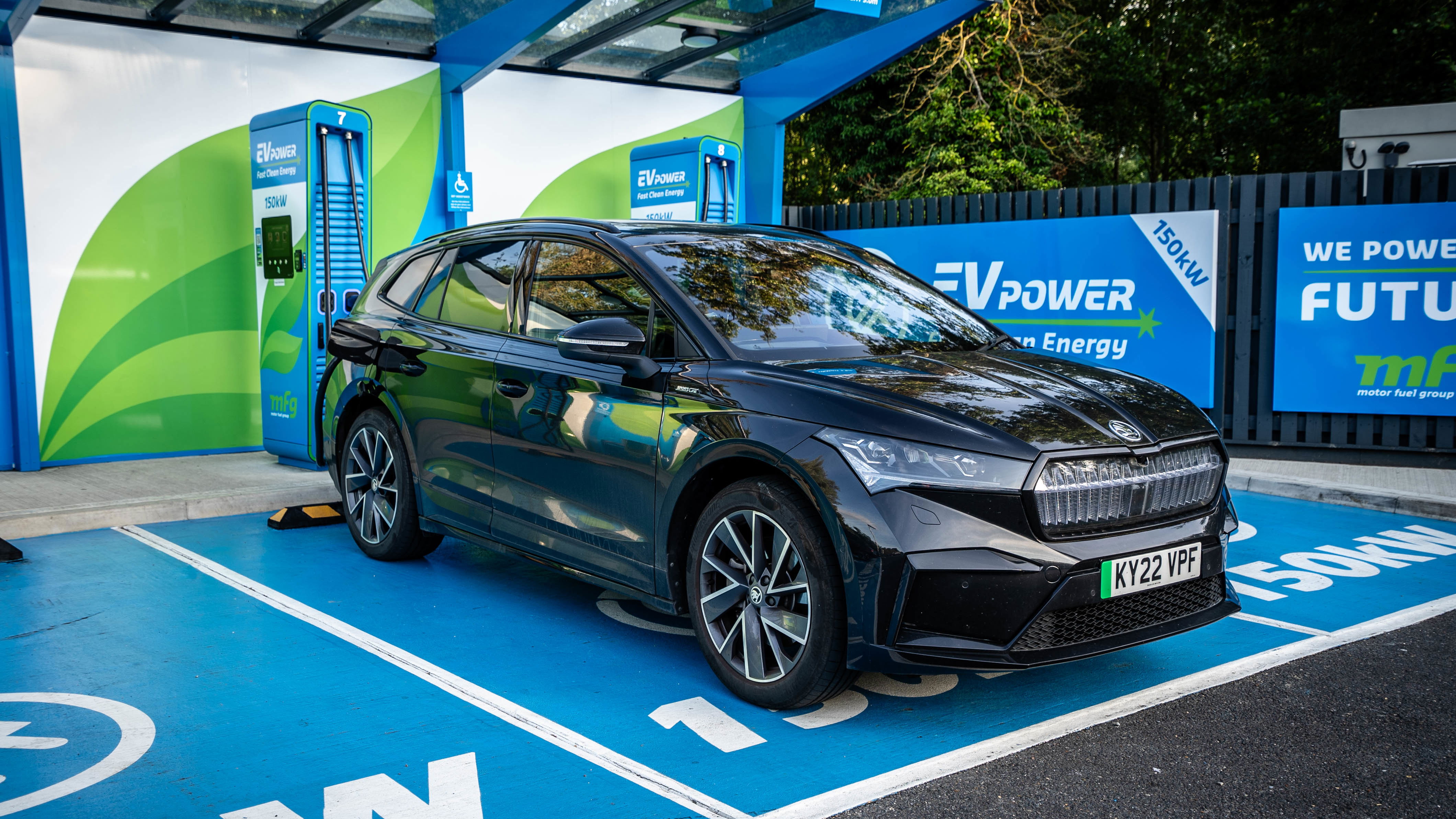 Skoda Enyaq in charging bay