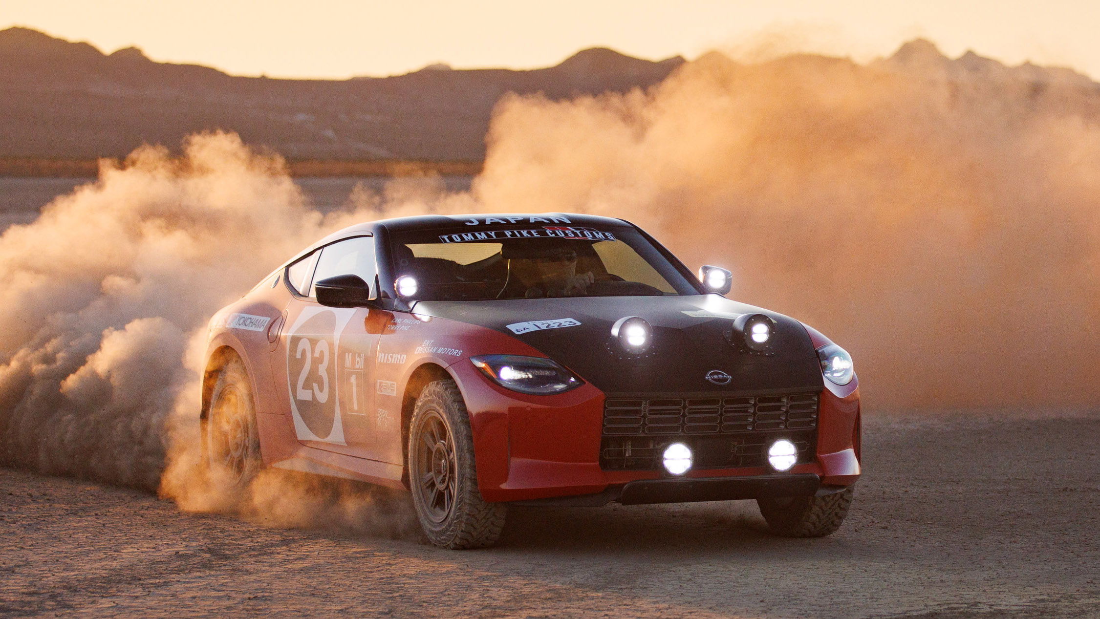 Nissan Safari Rally Z Tribute in action