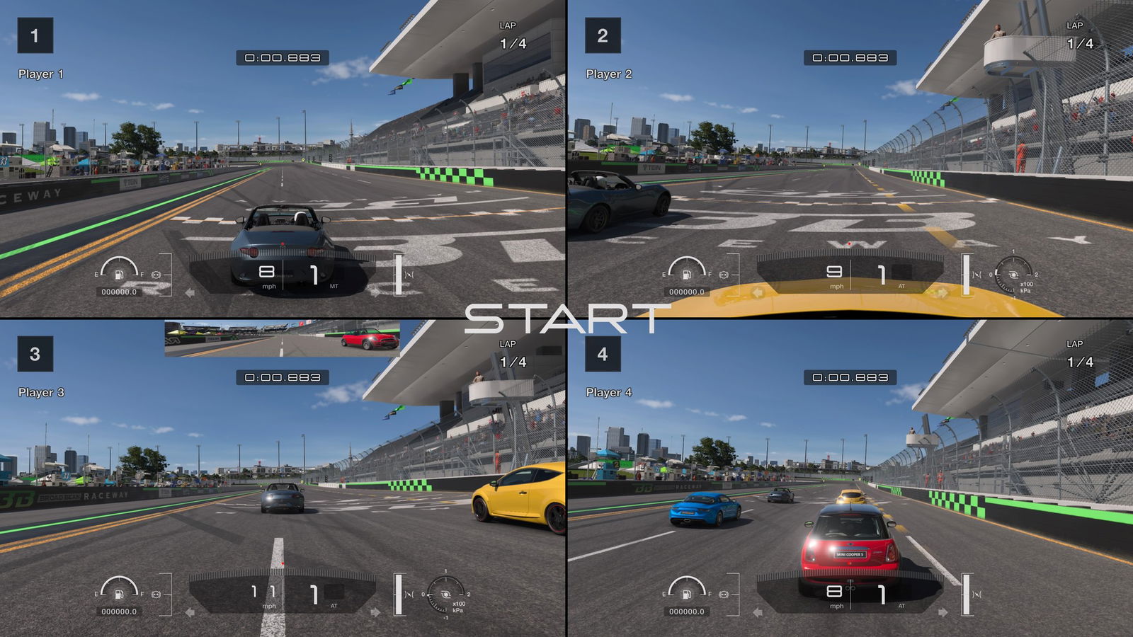 Four-player split screen, in 2023? Madness.
