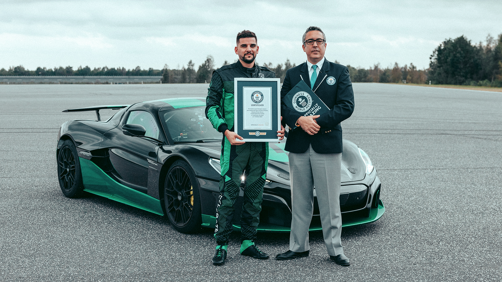 Guinness verified the Nevera as hitting 171.34mph in reverse