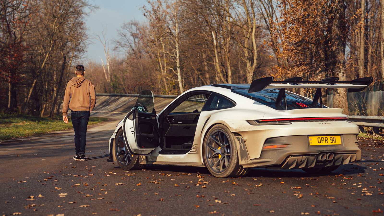 Porsche 911 GT3 RS parked up on the Monza oval