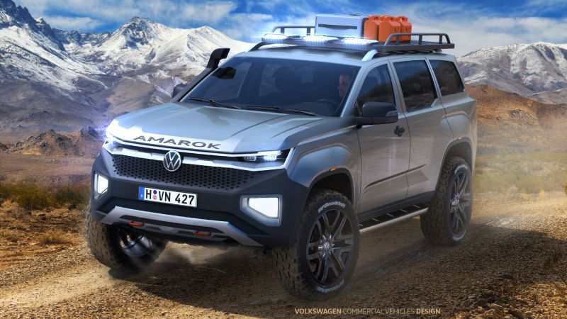 Volkswagen's render of an Amarok-based SUV