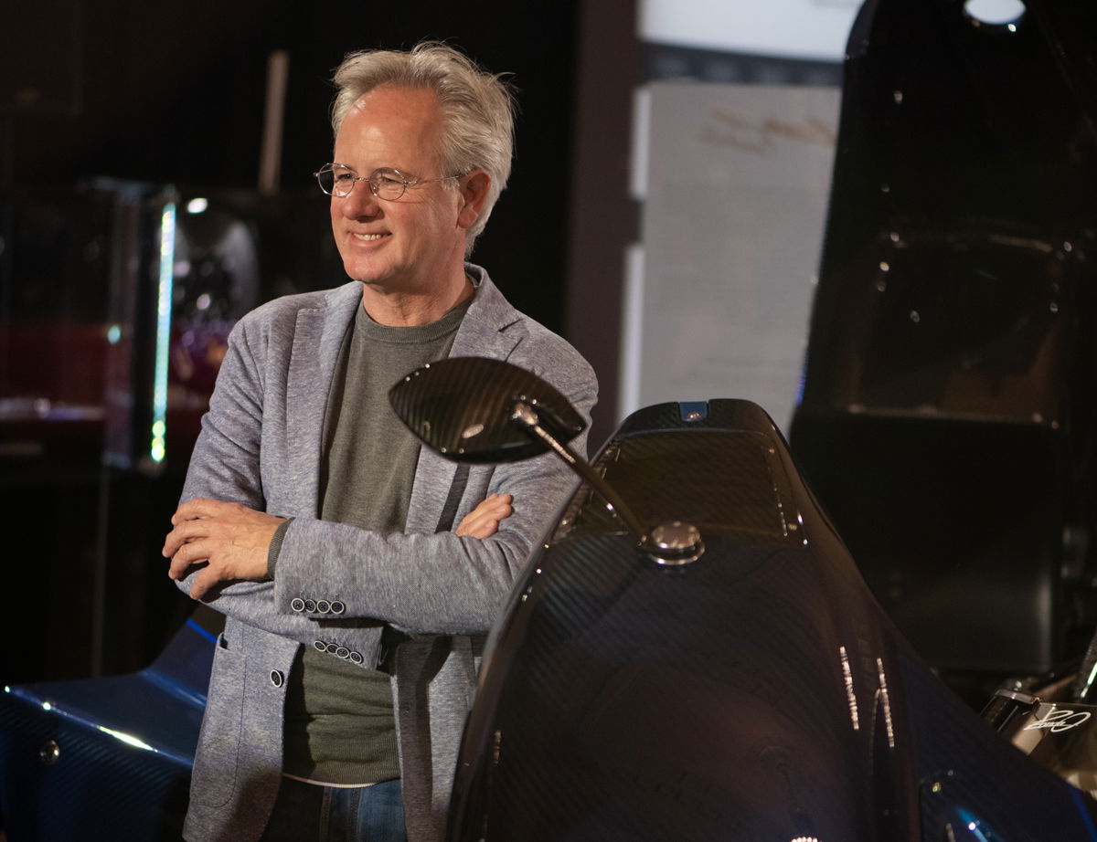 Horacio Pagani with a Zonda