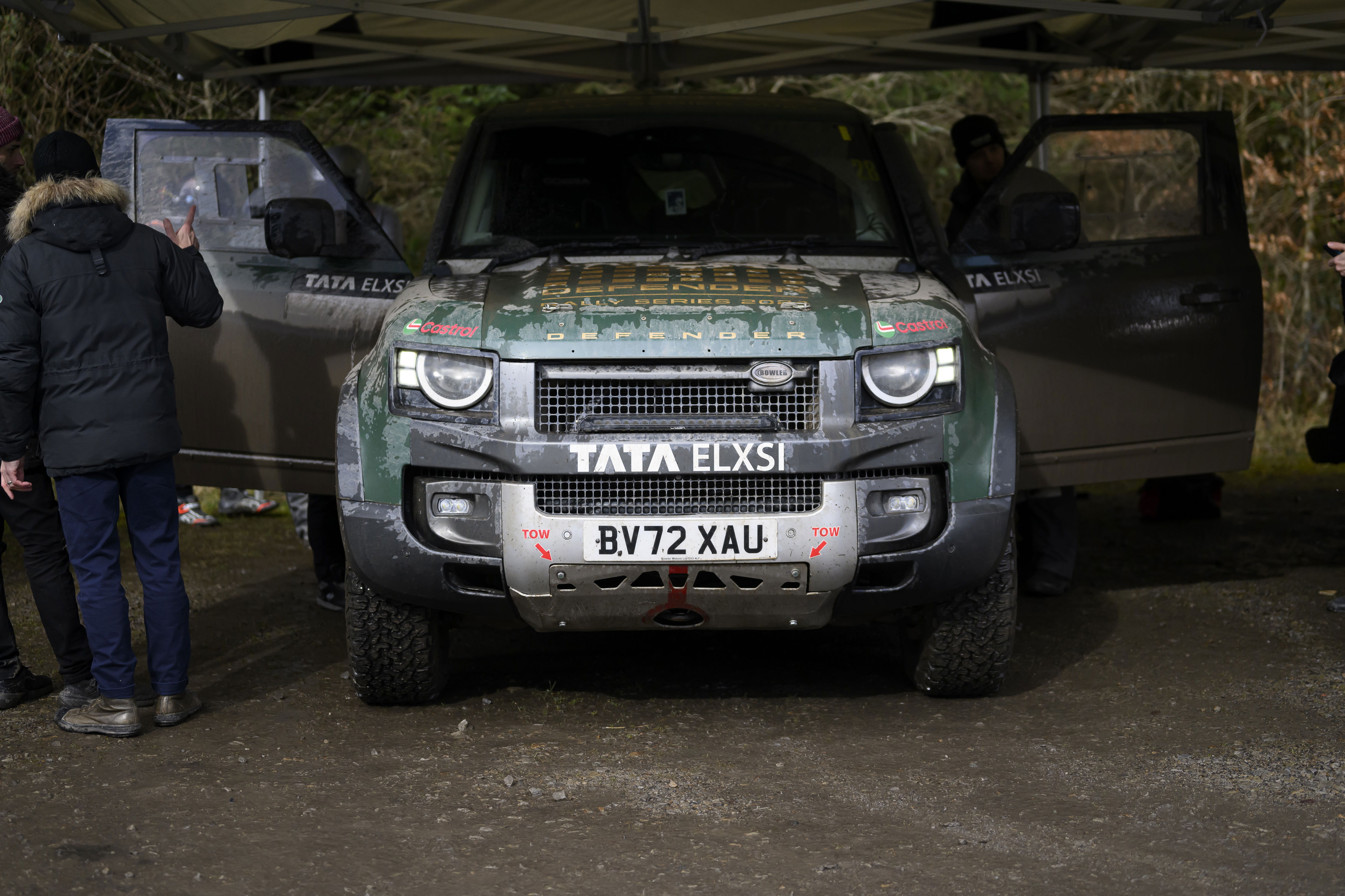 Bowler Defender, front, in service