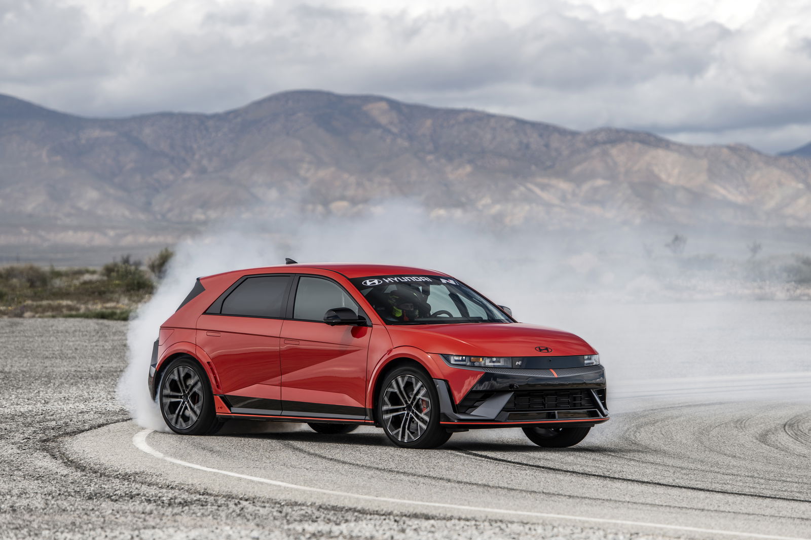 Hyundai Ioniq 5 N during Pikes Peak testing