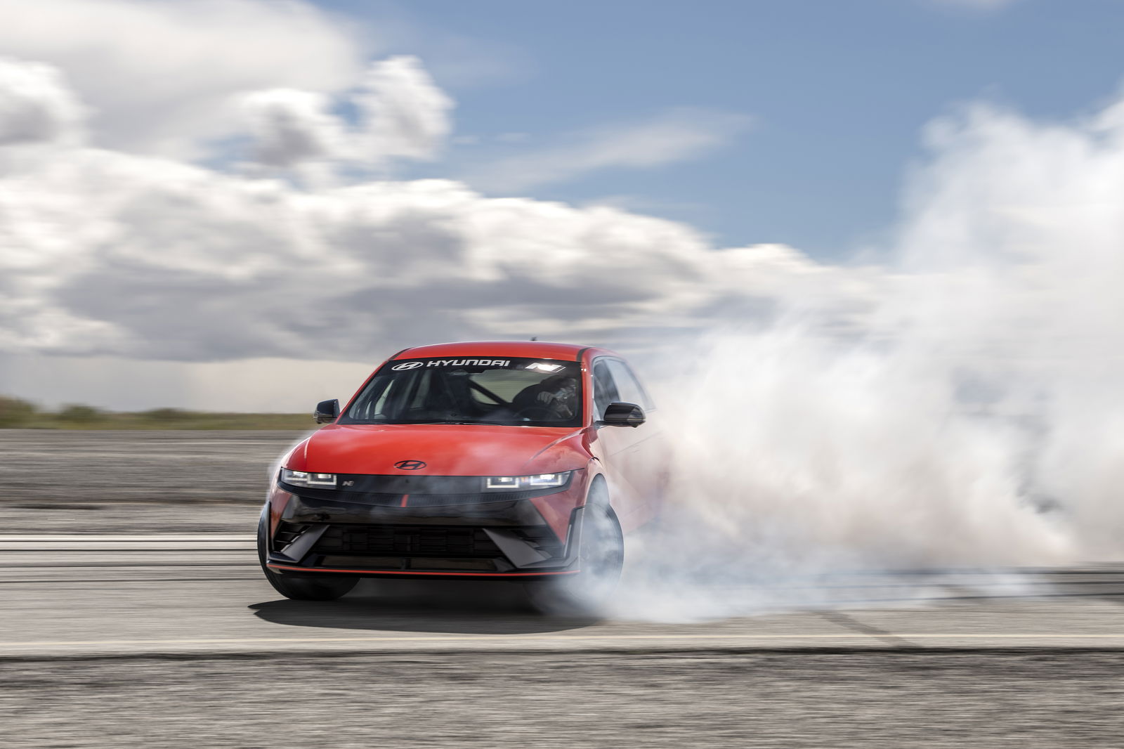 Hyundai Ioniq 5 N during Pikes Peak testing