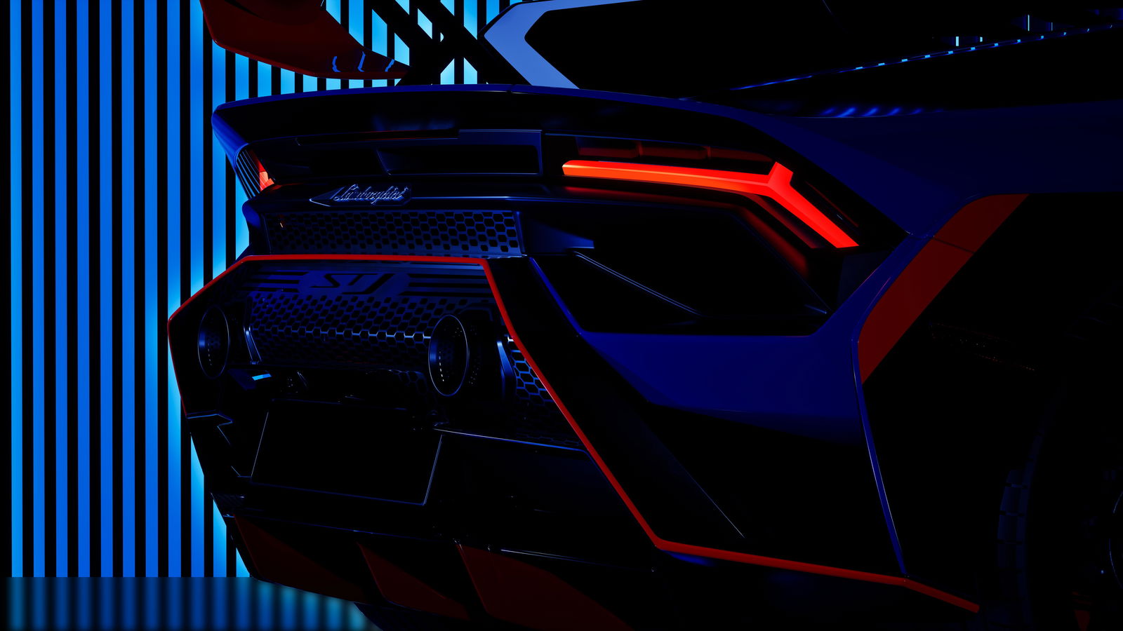 Lamborghini Huracan STJ, rear, close
