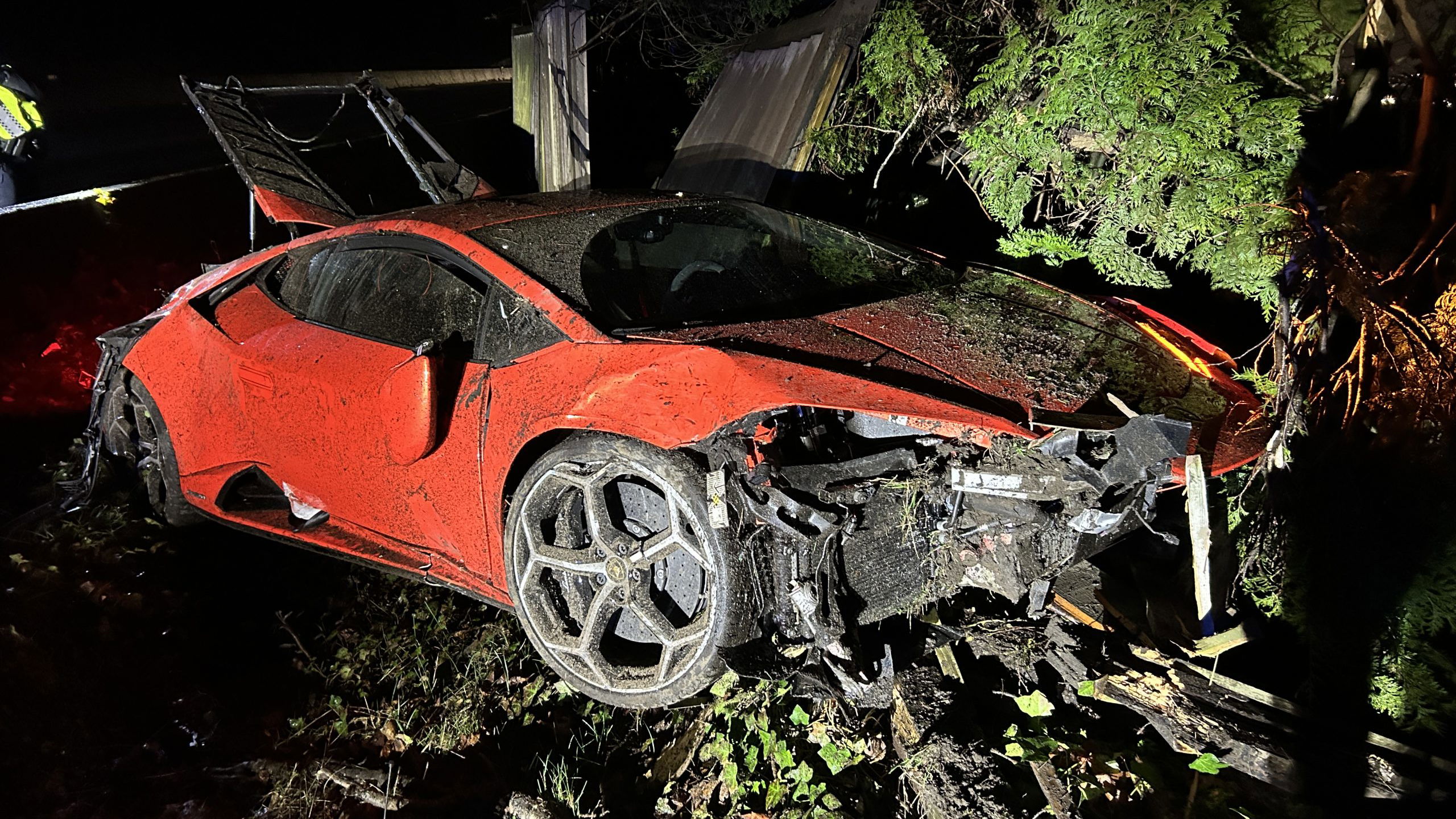 Crashed Lamborghini Huracan