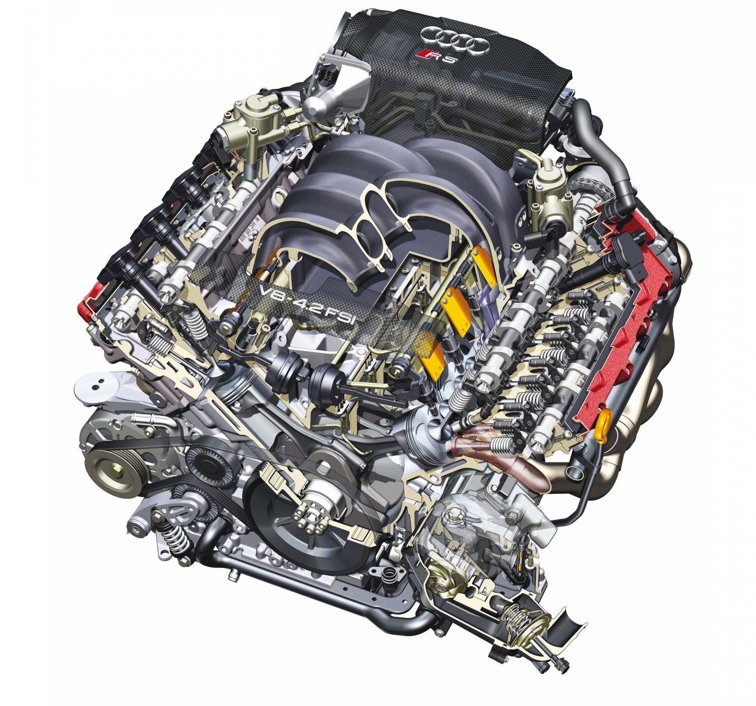 Audi RS4 B7 - engine cutaway