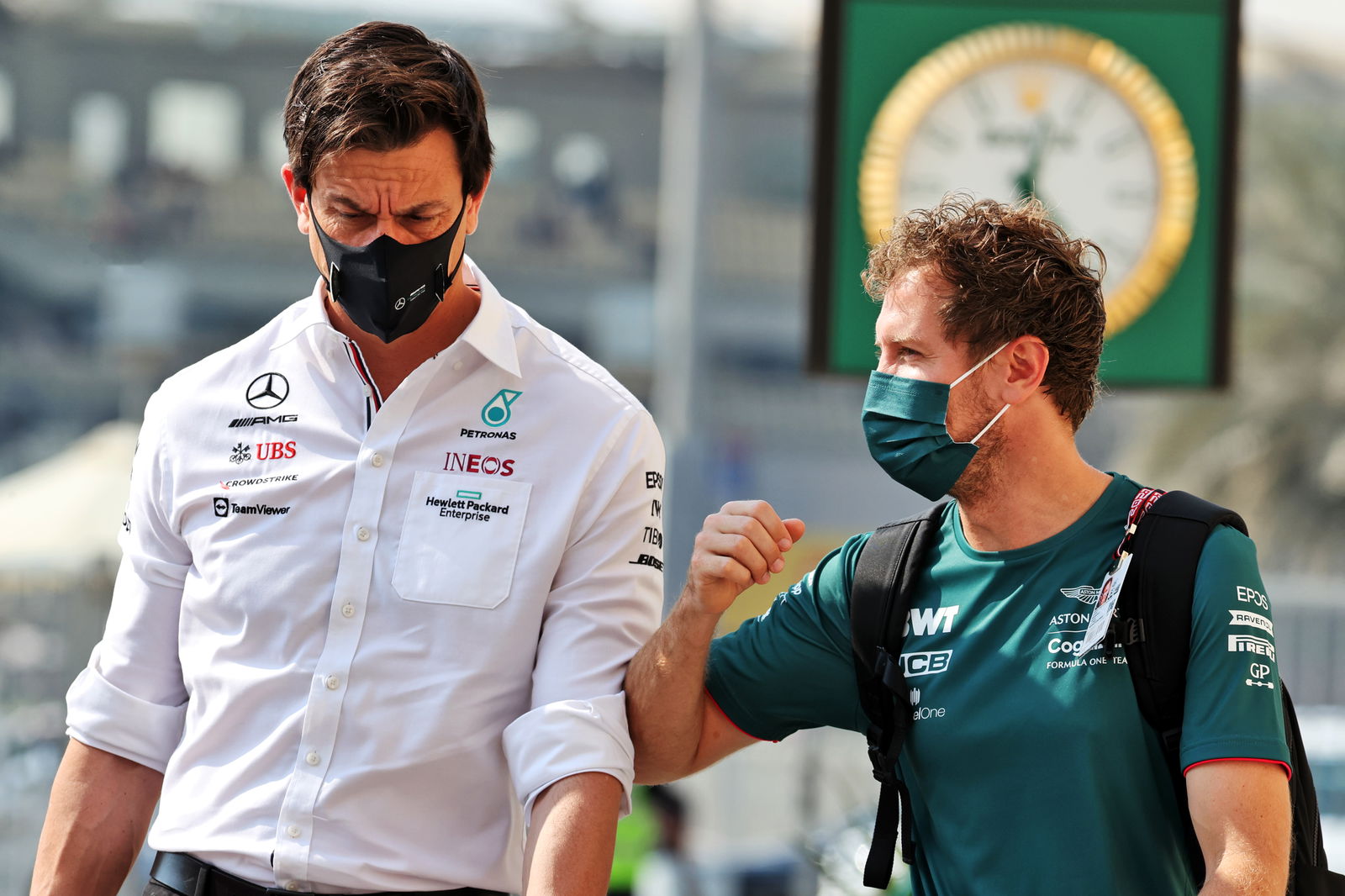 Toto Wolff and Sebastian Vettel