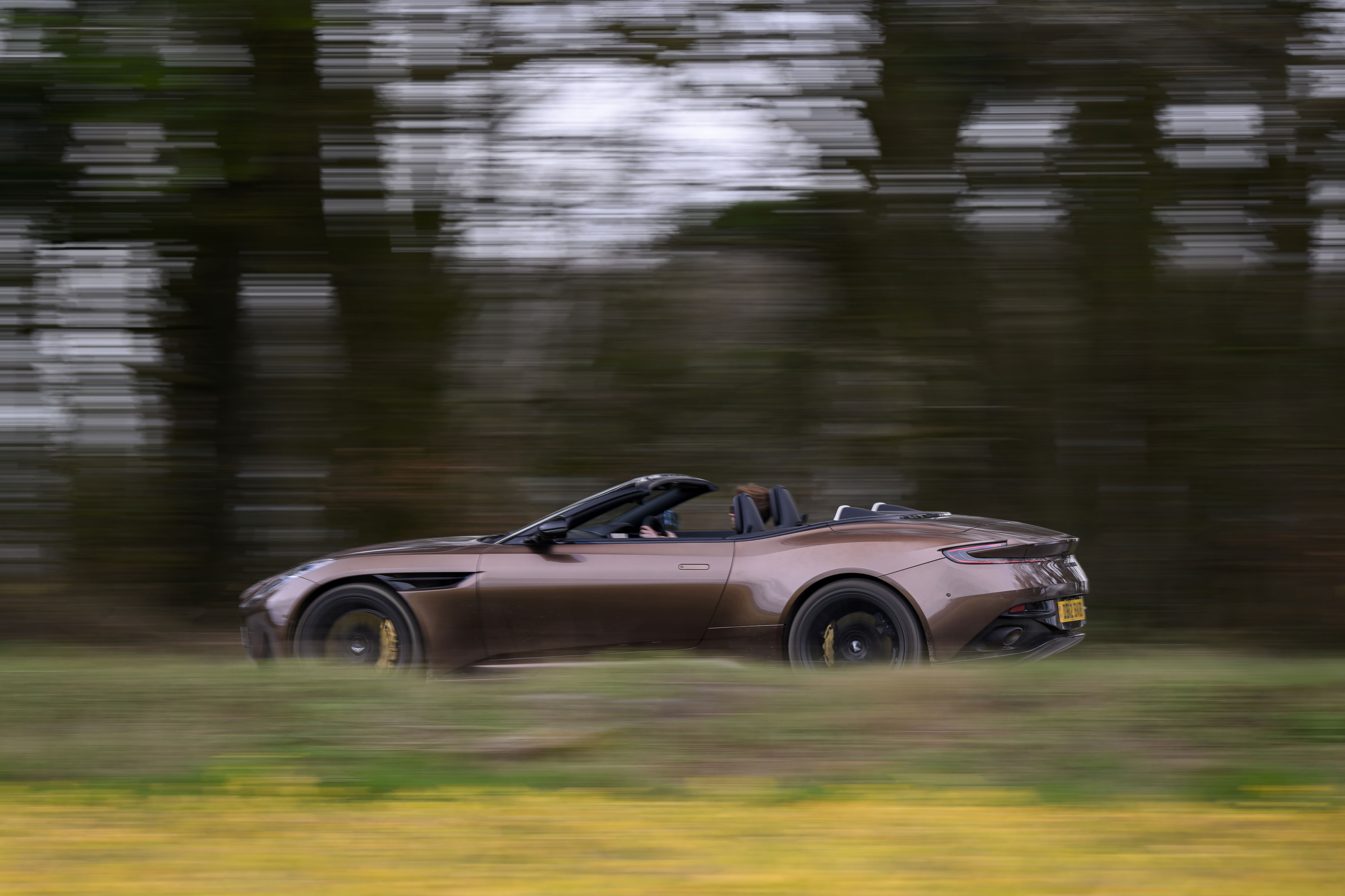 Aston Martin DB12 Volante - side, dynamic