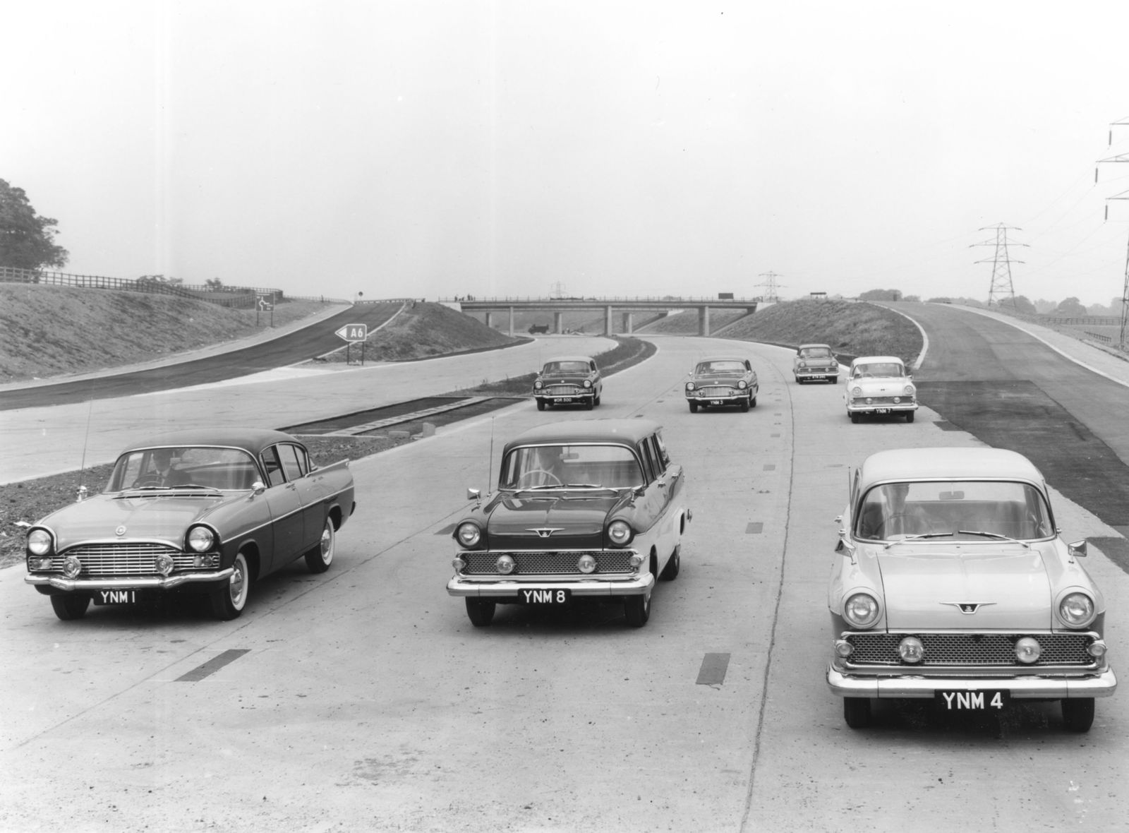 A British motorway in the 1960s
