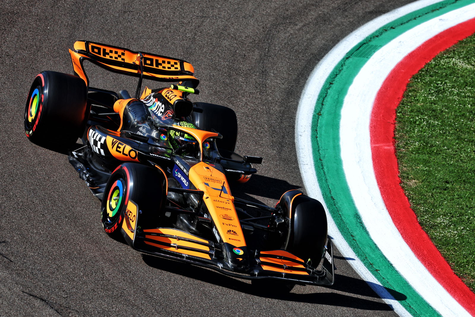 Lando Norris during qualifying at the 2024 Emilia-Romagna GP
