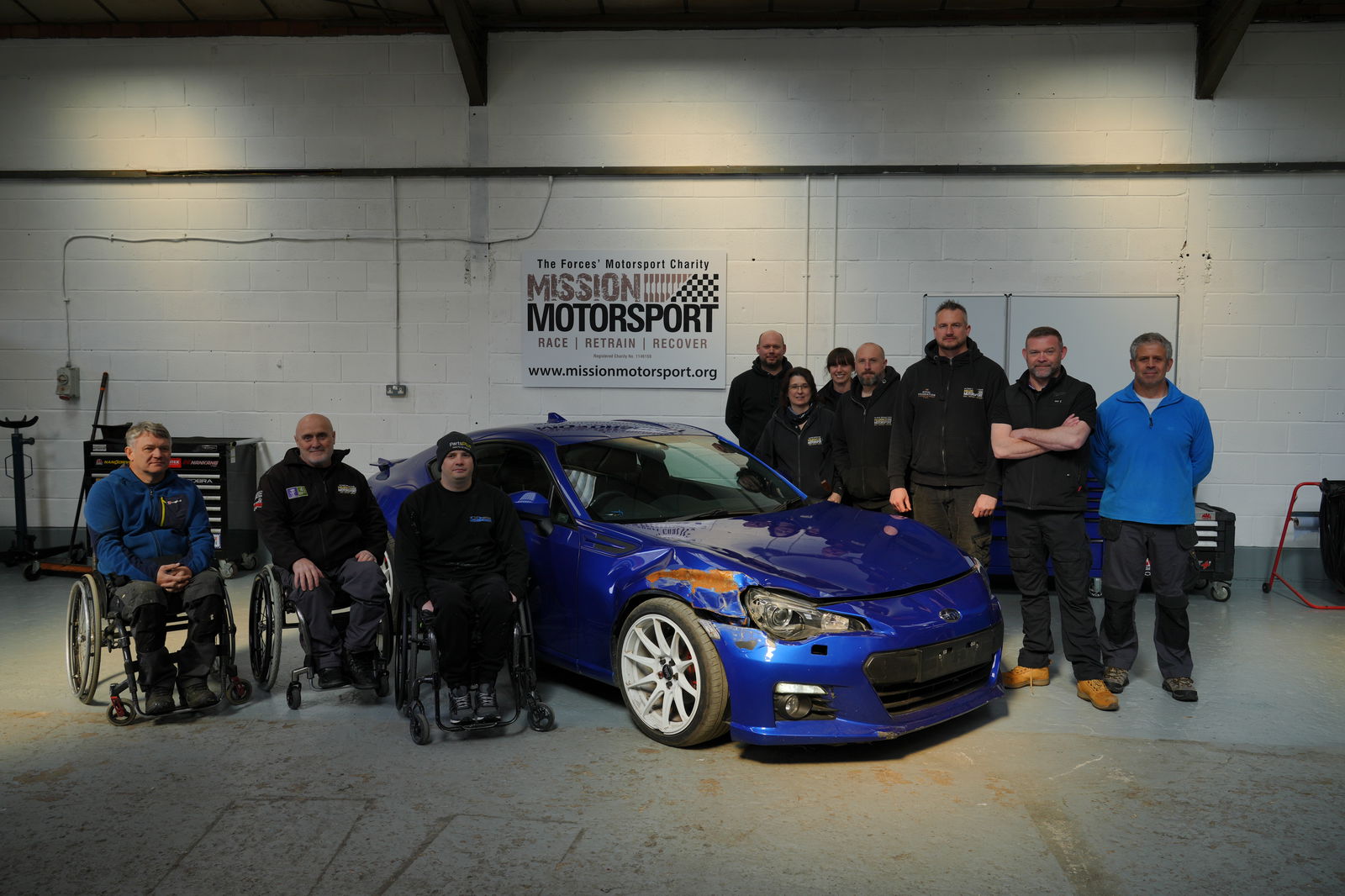 The Mission Motorsport team with the BRZ