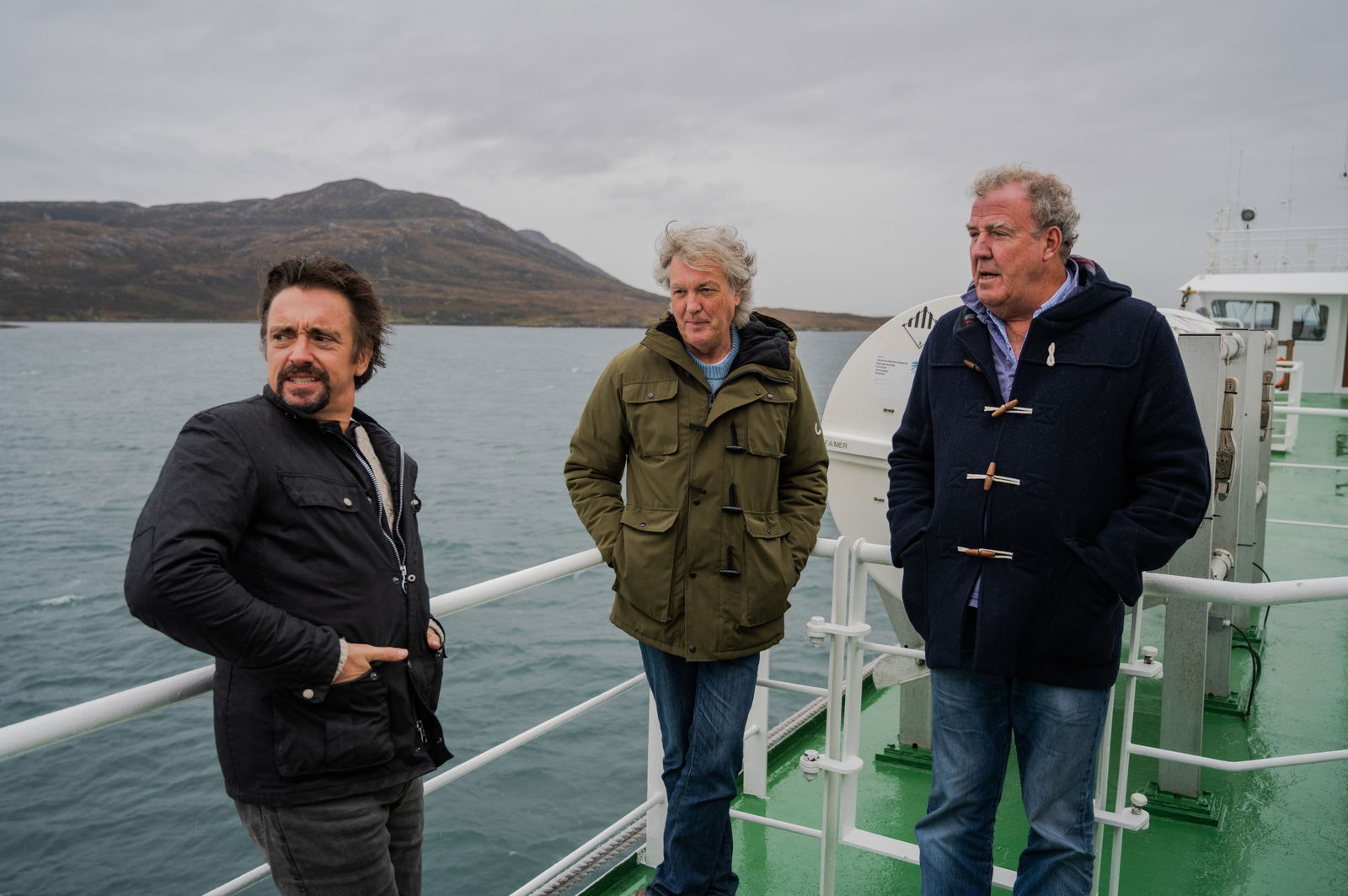 Hammond, May and Clarkson in The Grand Tour: Lochdown