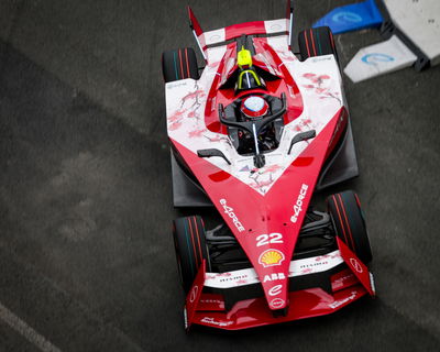 Nissan Formula E driver Oliver Rowland at the London E-Prix