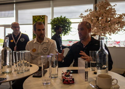 Volpe (left) and Espinosa (right) answer questions at a media roundtable