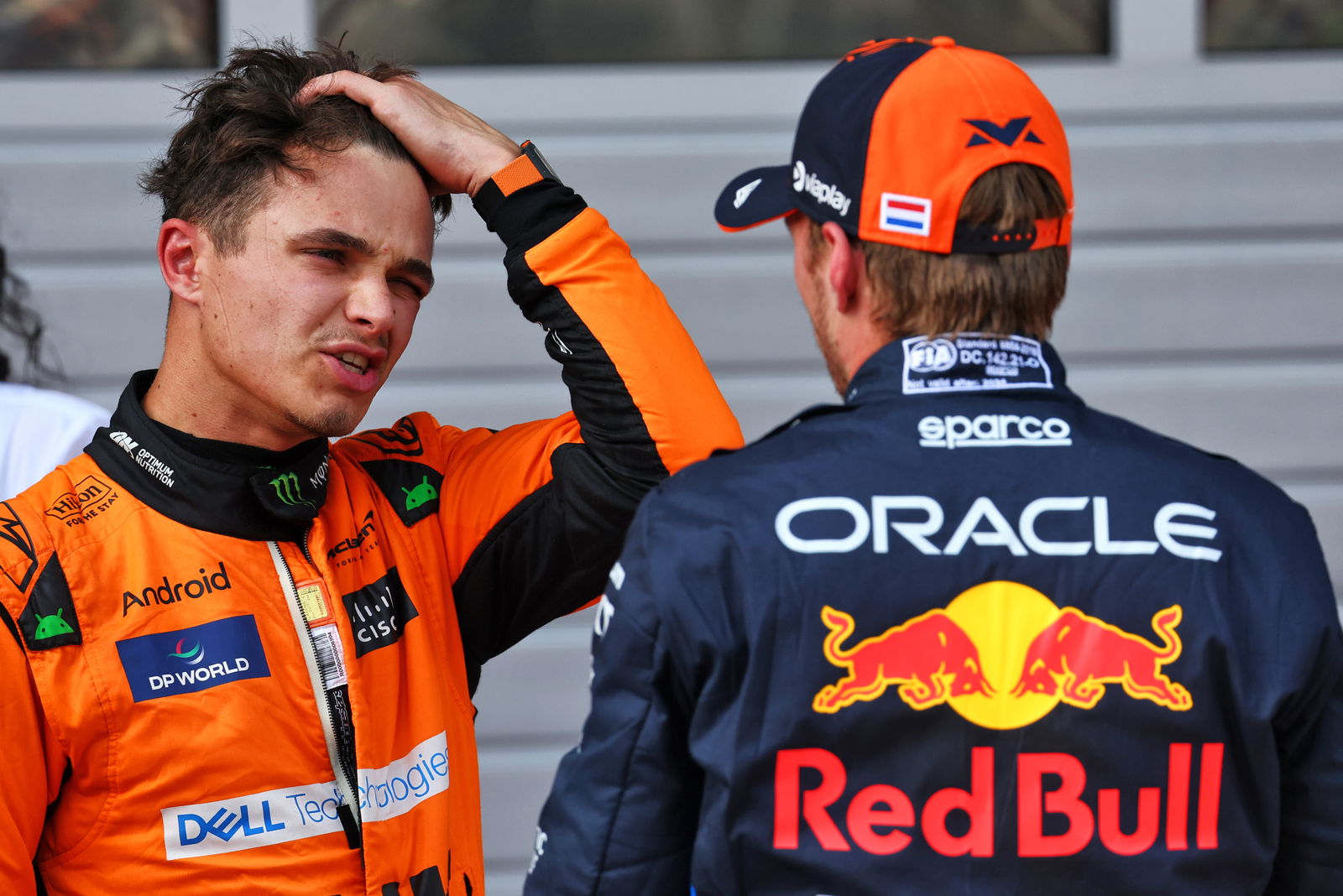 Lando Norris and Max Verstappen at the 2024 Austrian Grand Prix