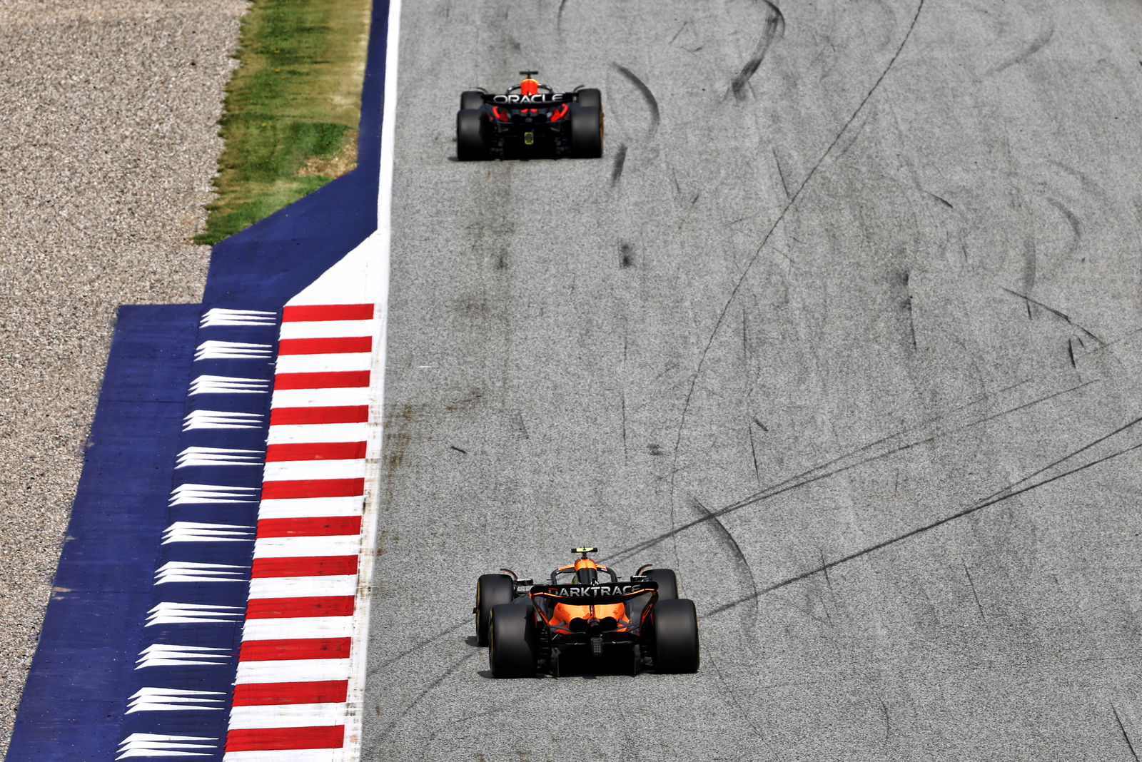 Max Verstappen and Lando Norris at the 2024 Austrian Grand Prix