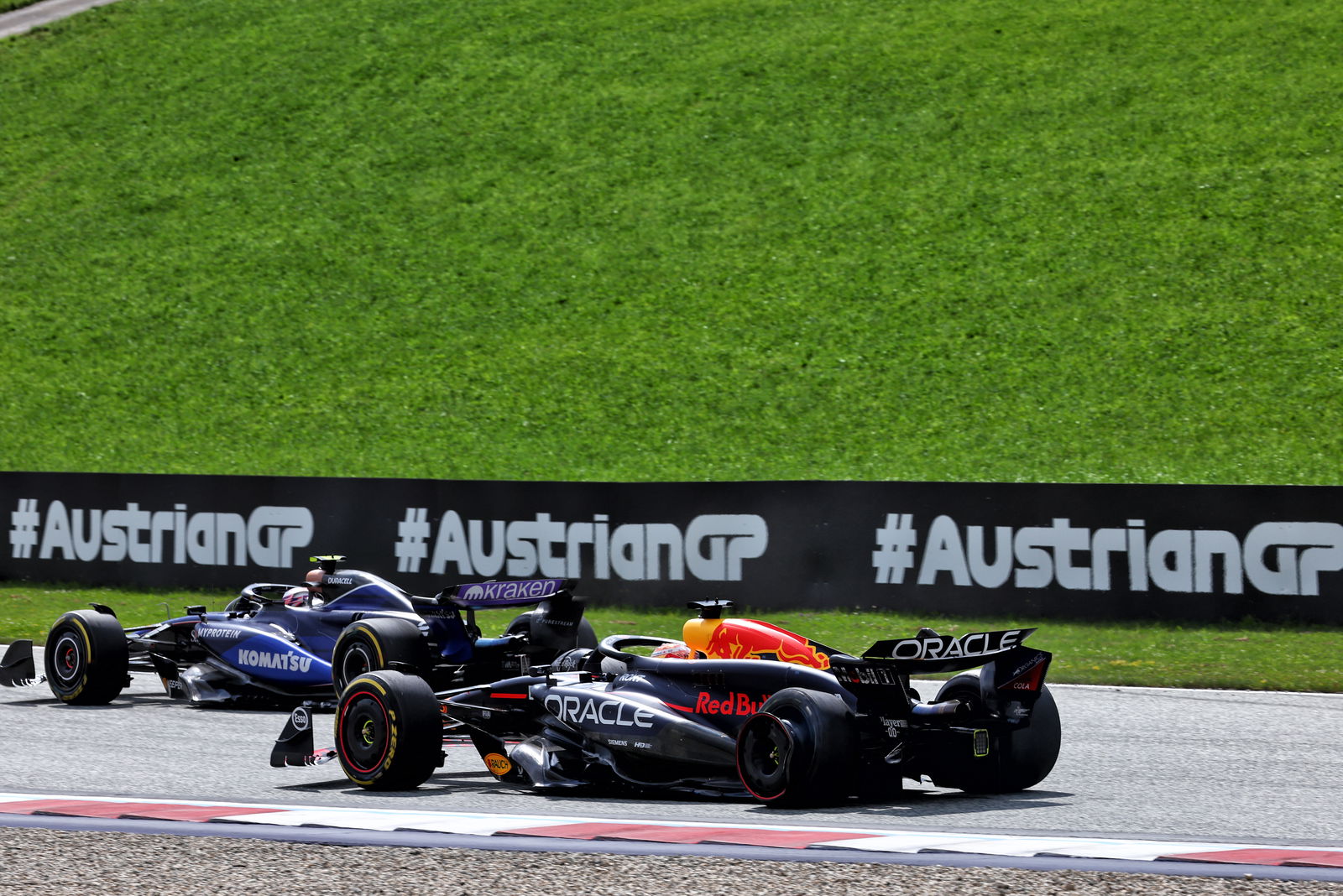 Max Verstappen following contact with Lando Norris at the 2024 Austrian Grand Prix