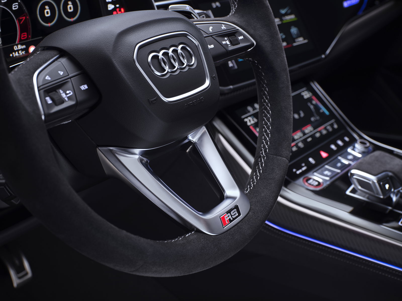 Audi logo on the RS Q8