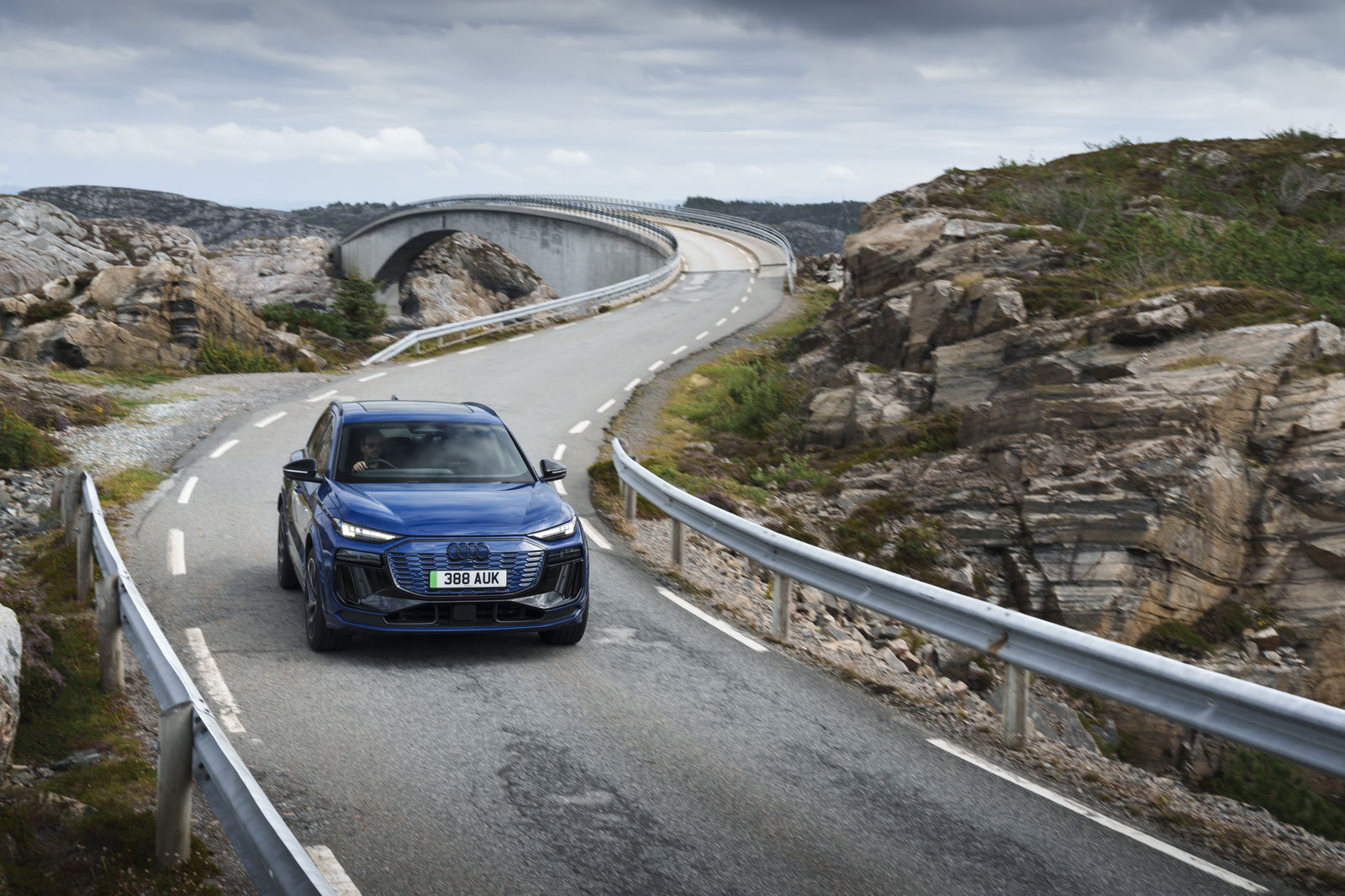 Audi Q6 E-Tron - front, driving