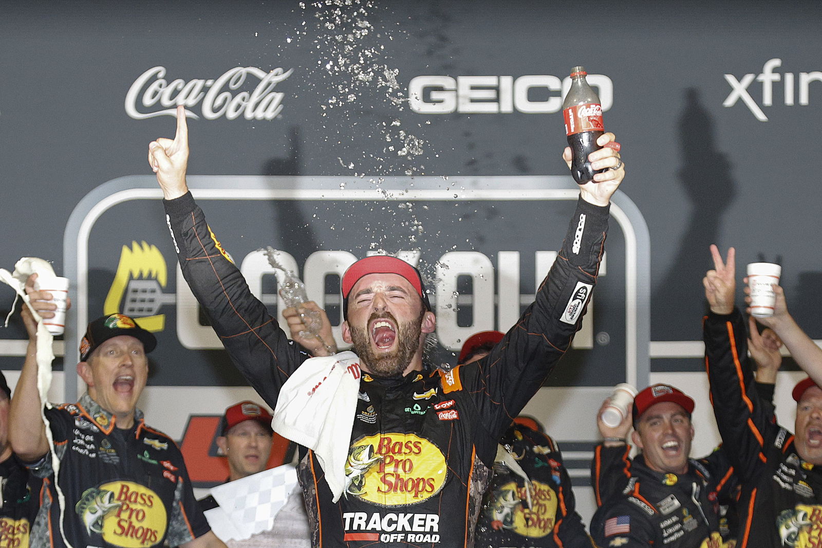 Austin Dillon celebrates his win (© Sean Gardner/Getty Images)