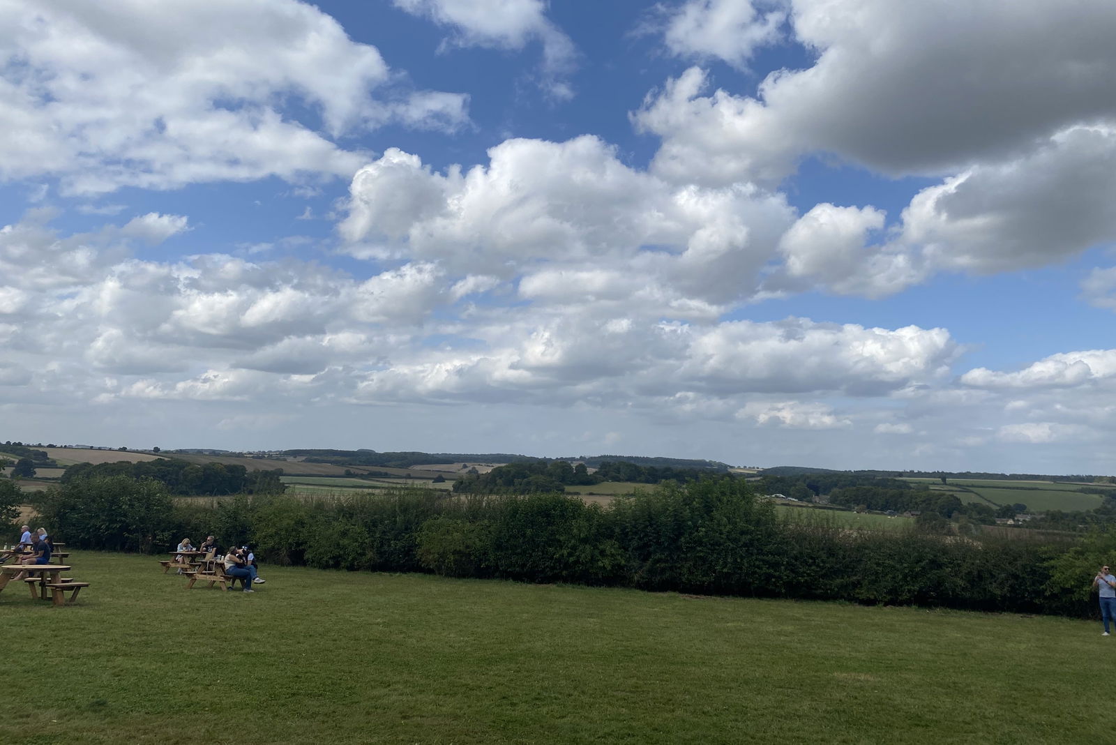 The Farmer's Dog beer garden with view