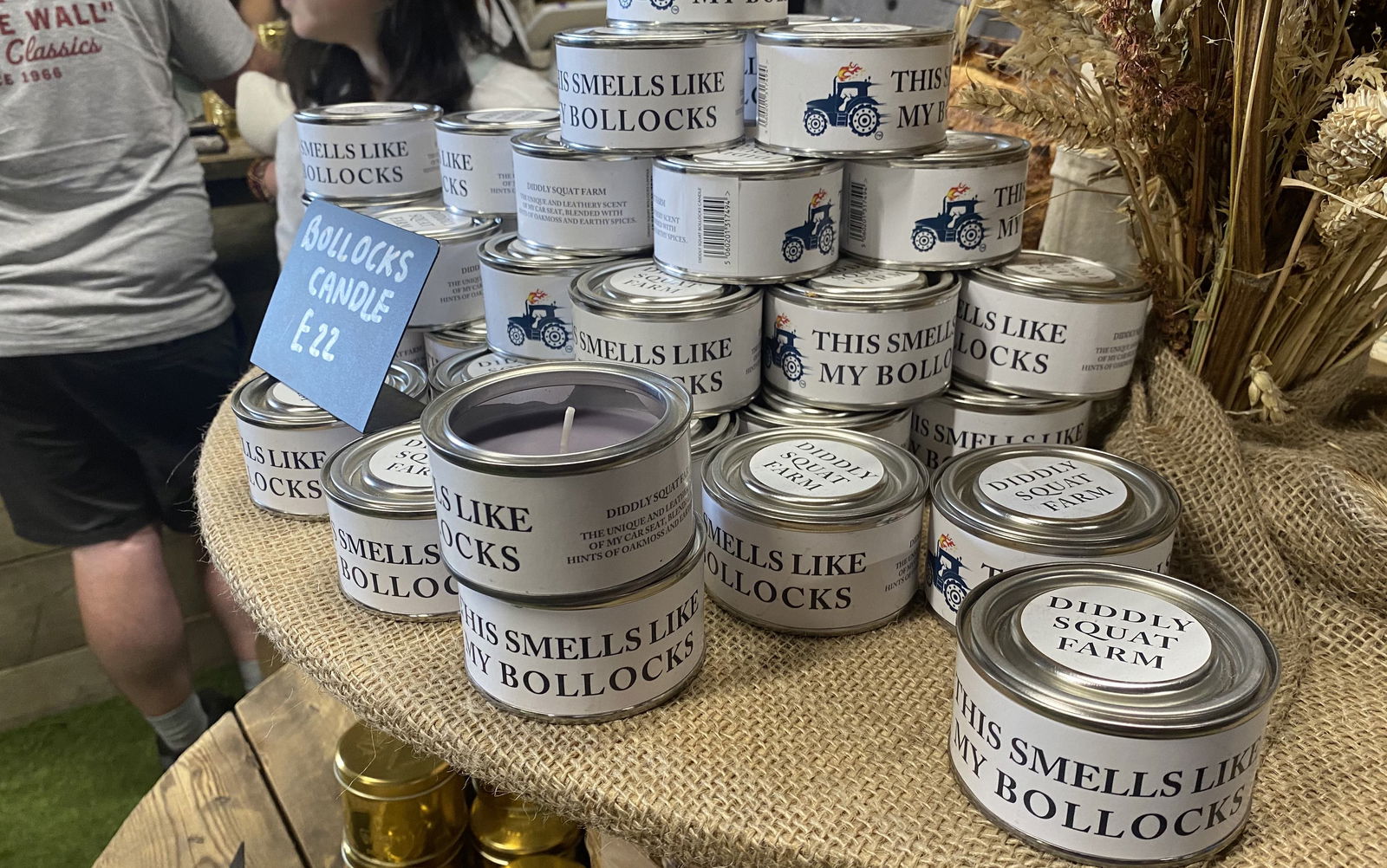 Candles in The Farmer's Dog pub shop