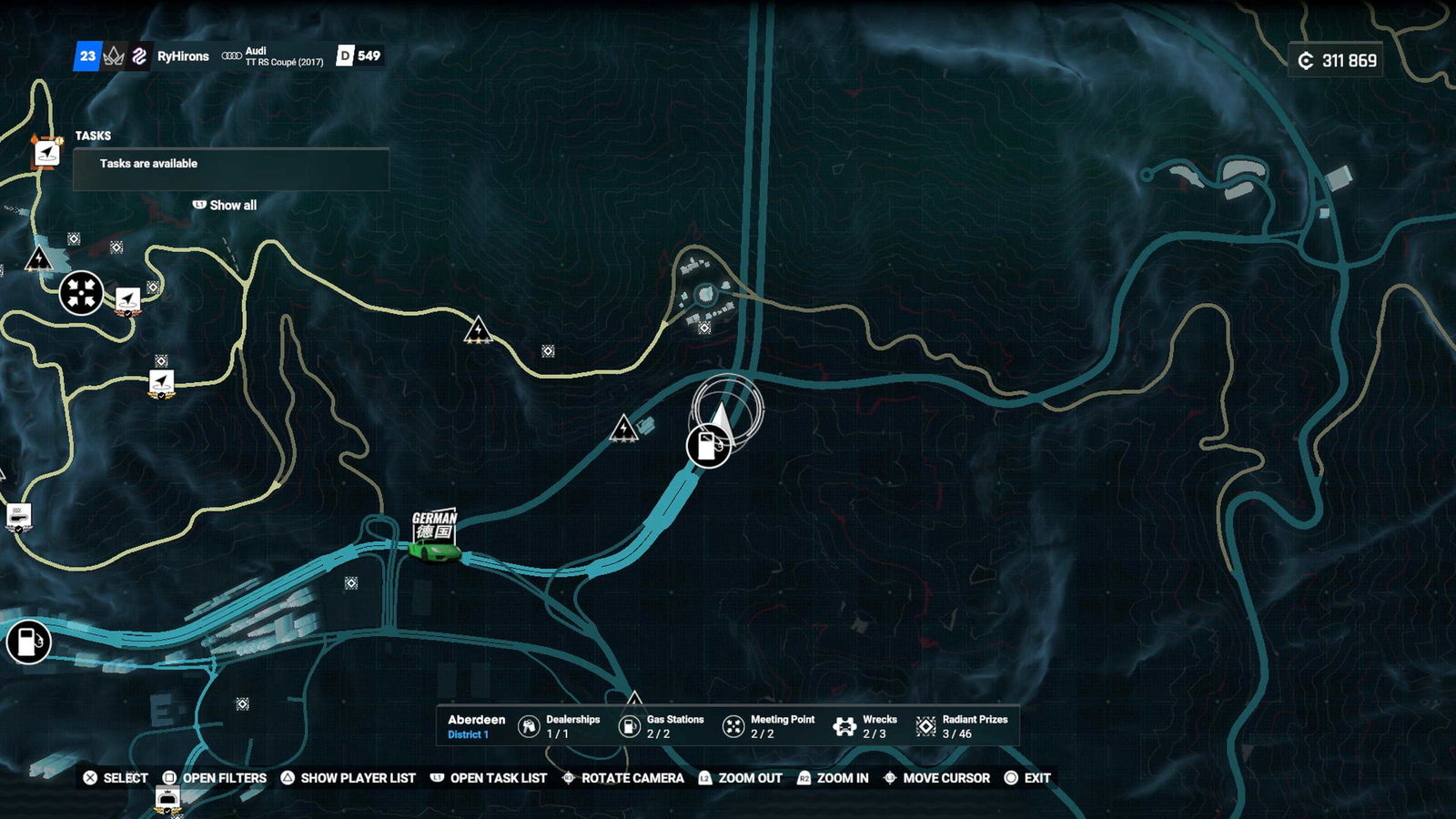 Test Drive Unlimited Solar Crown: VW Beetle Buggy Wreck Locations