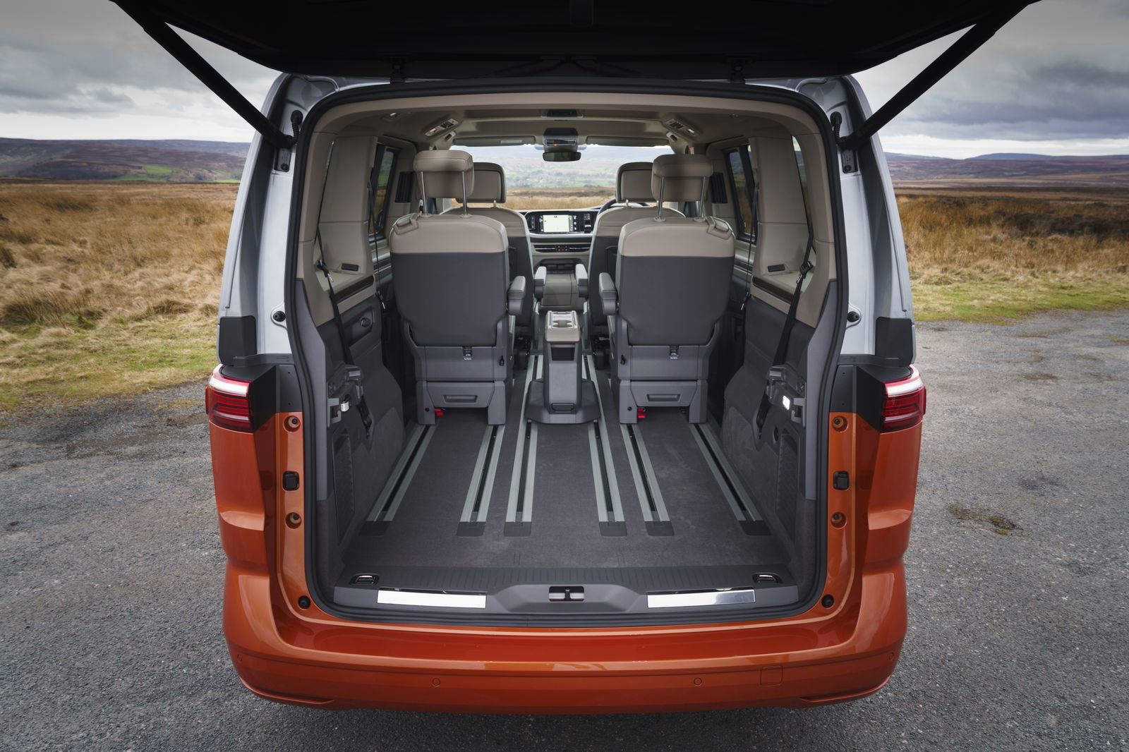 VW Multivan interior with third row removed