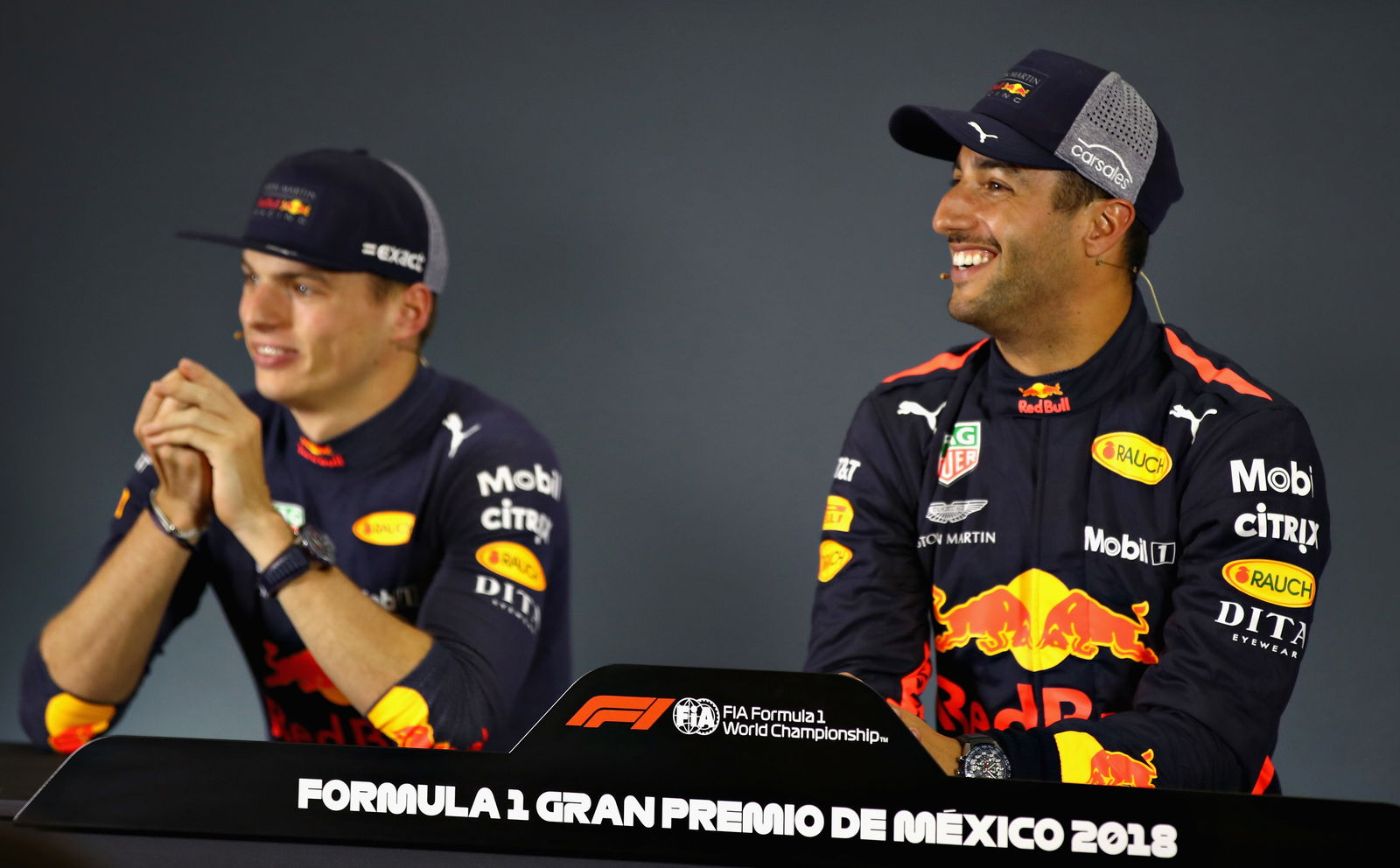 Max Verstappen and Daniel Ricciardo as Red Bull teammates 