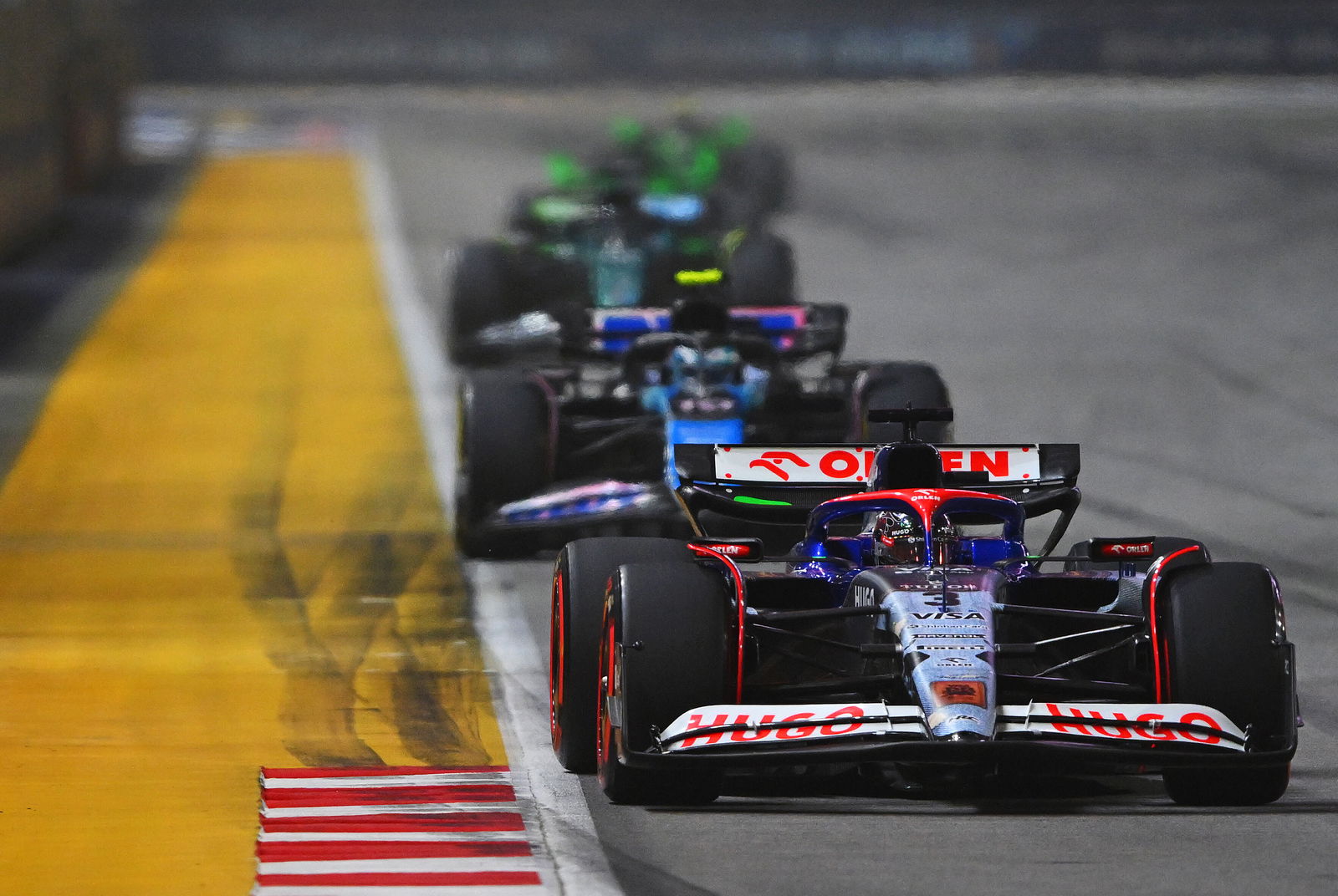 Daniel Ricciardo driving at the 2024 Singapore Grand Prix