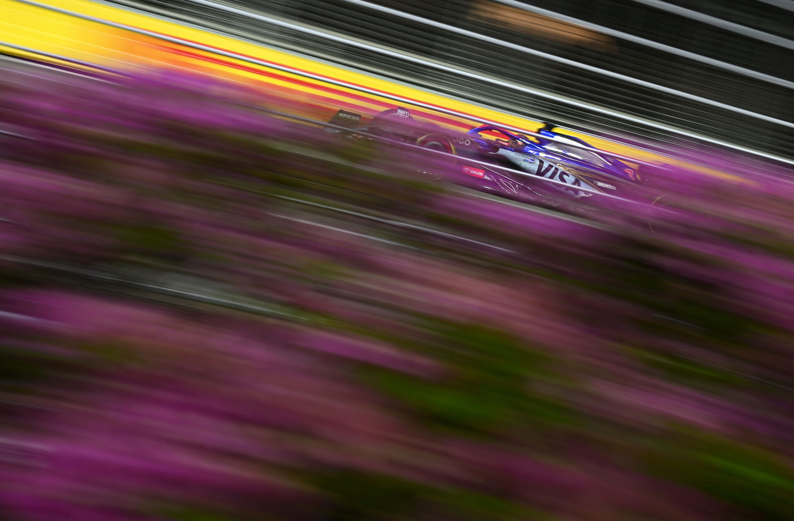 Daniel Ricciardo driving at the 2024 Singapore Grand Prix