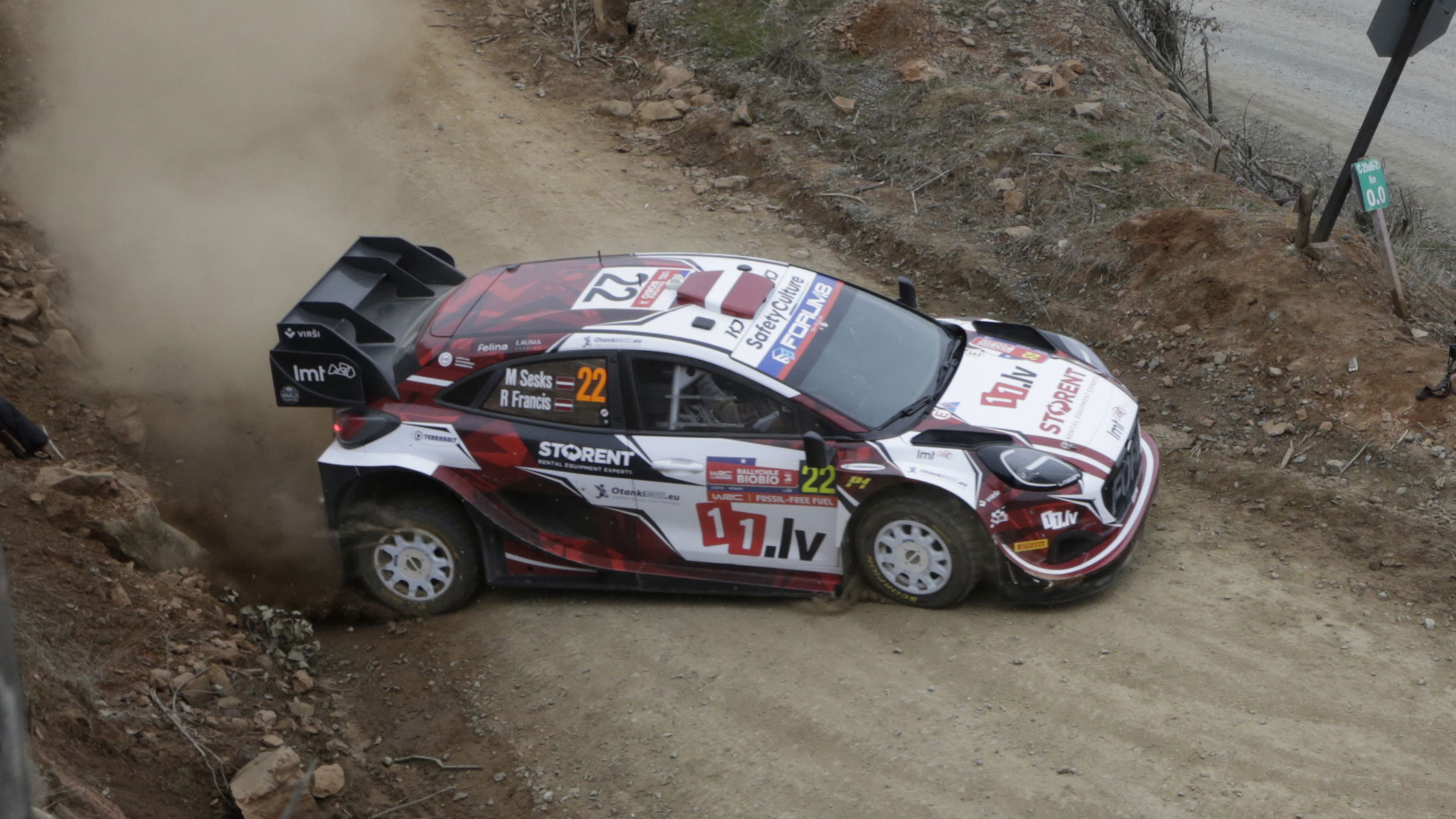 Mārtiņš Sesks' Ford Puma, pre-wing-loss