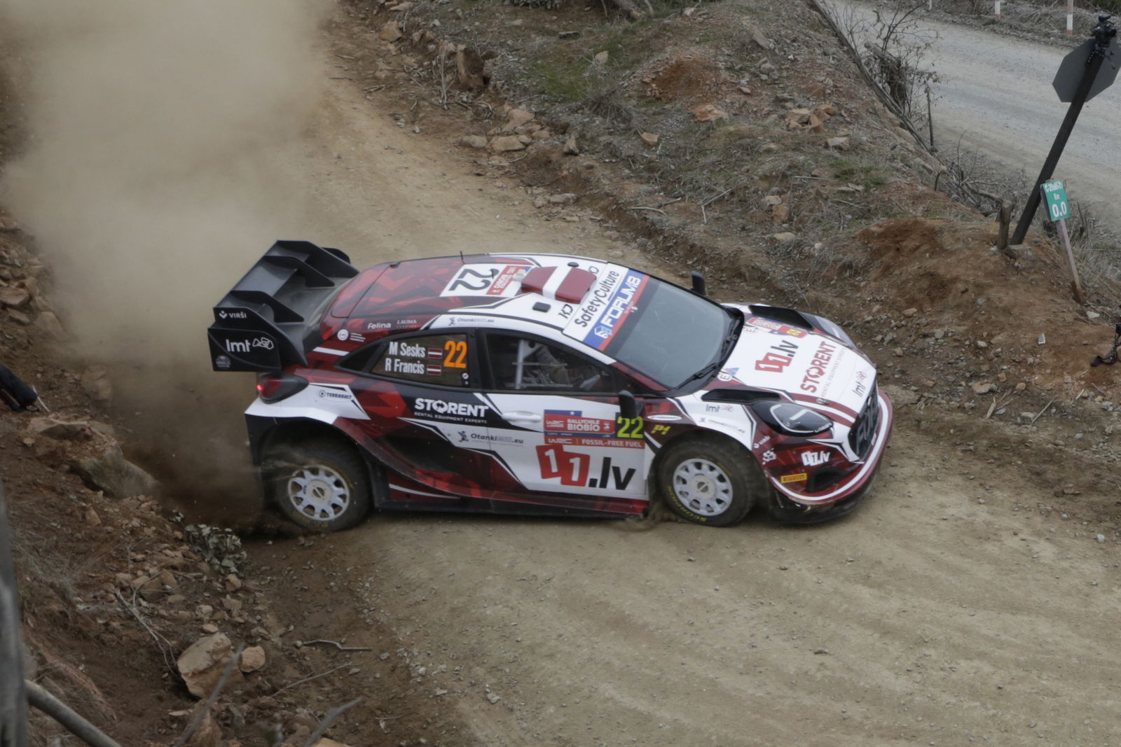 Mārtiņš Sesks' Ford Puma, pre-wing-loss