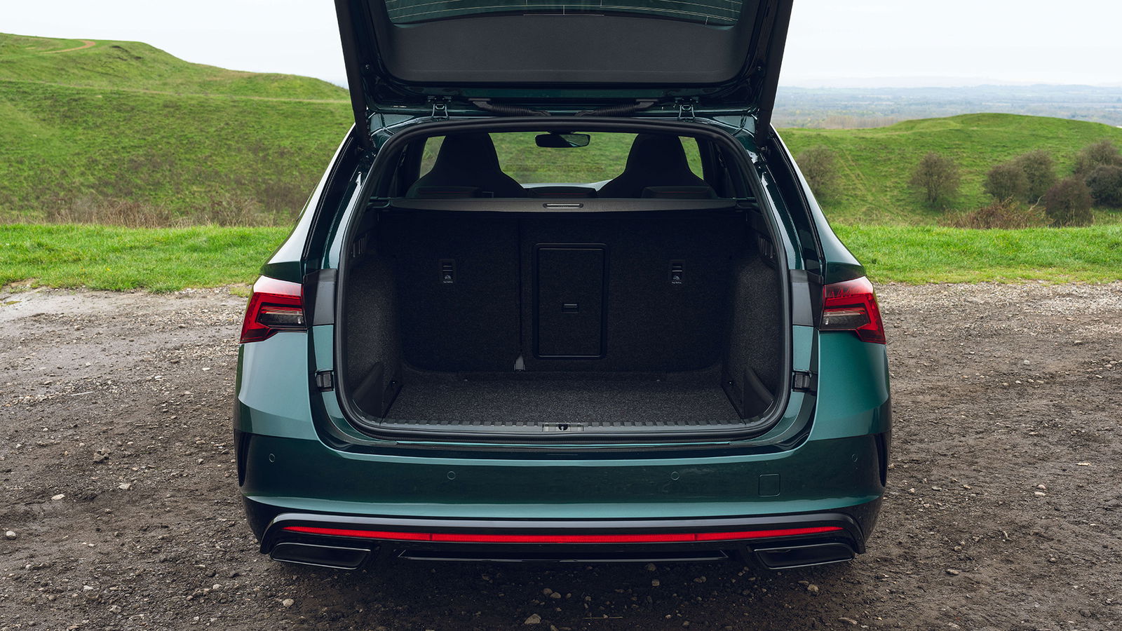 2024 Skoda Octavia vRS Estate, boot, seats up