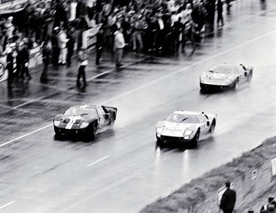 Ford GT40s sweep the podium at the 1966 24 Hours of Le Mans
