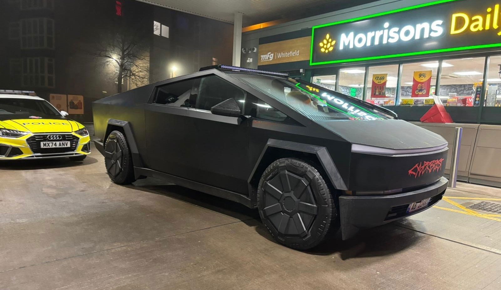 Tesla Cybertruck stopped by Greater Manchester Police