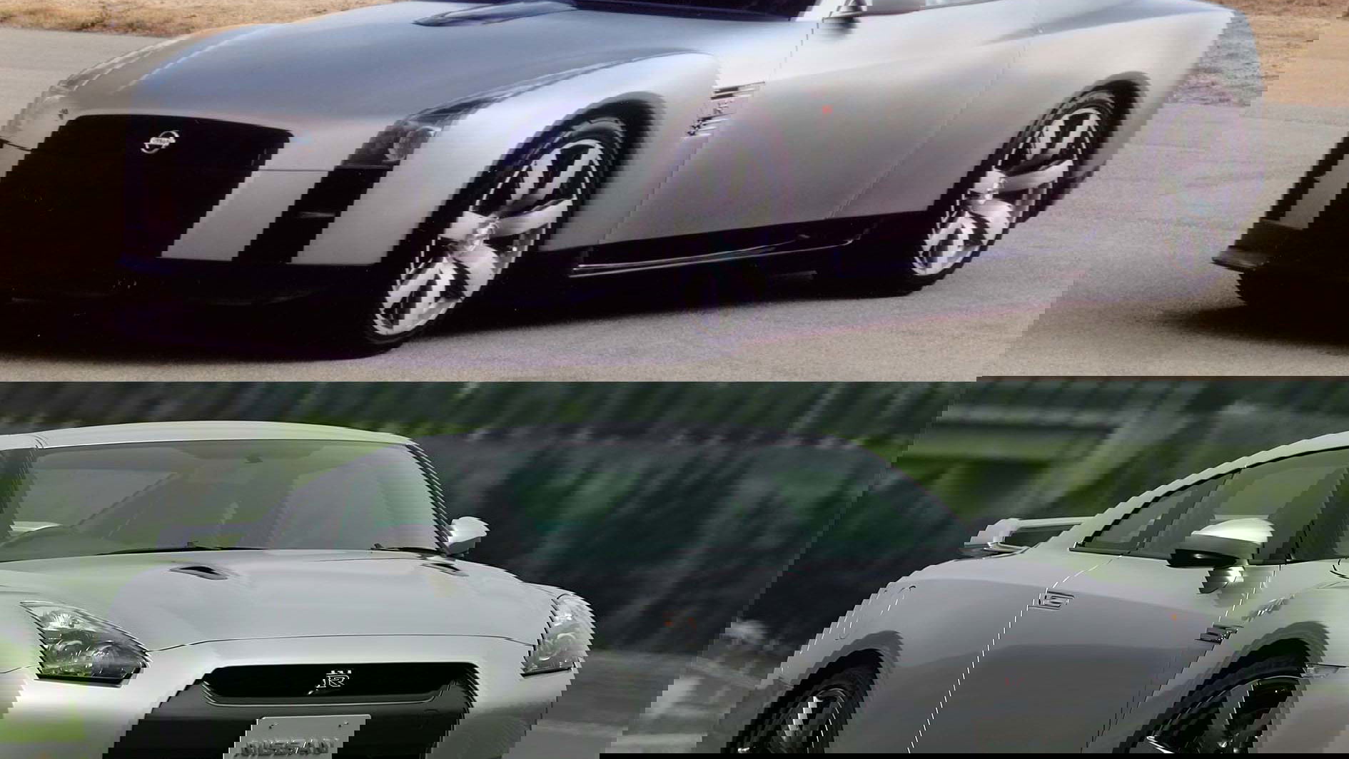2001 Nissan GT-R concept (top) and 2007 R35 GT-R (bottom)