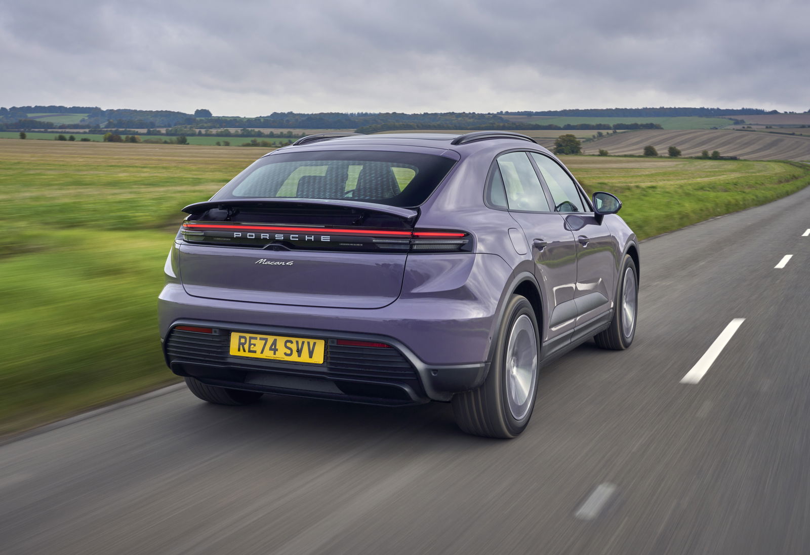 Porsche Macan 4 - rear, driving