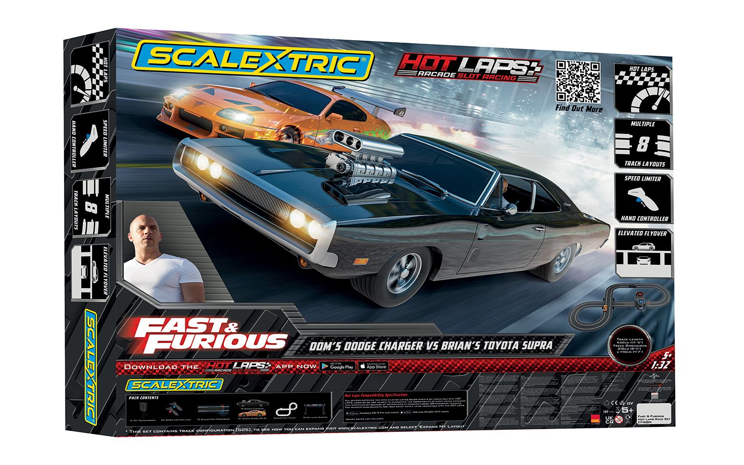 Scalextric Hot Laps Fast & Furious set