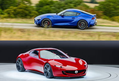 Toyota GR Supra and Mazda Iconic SP concept